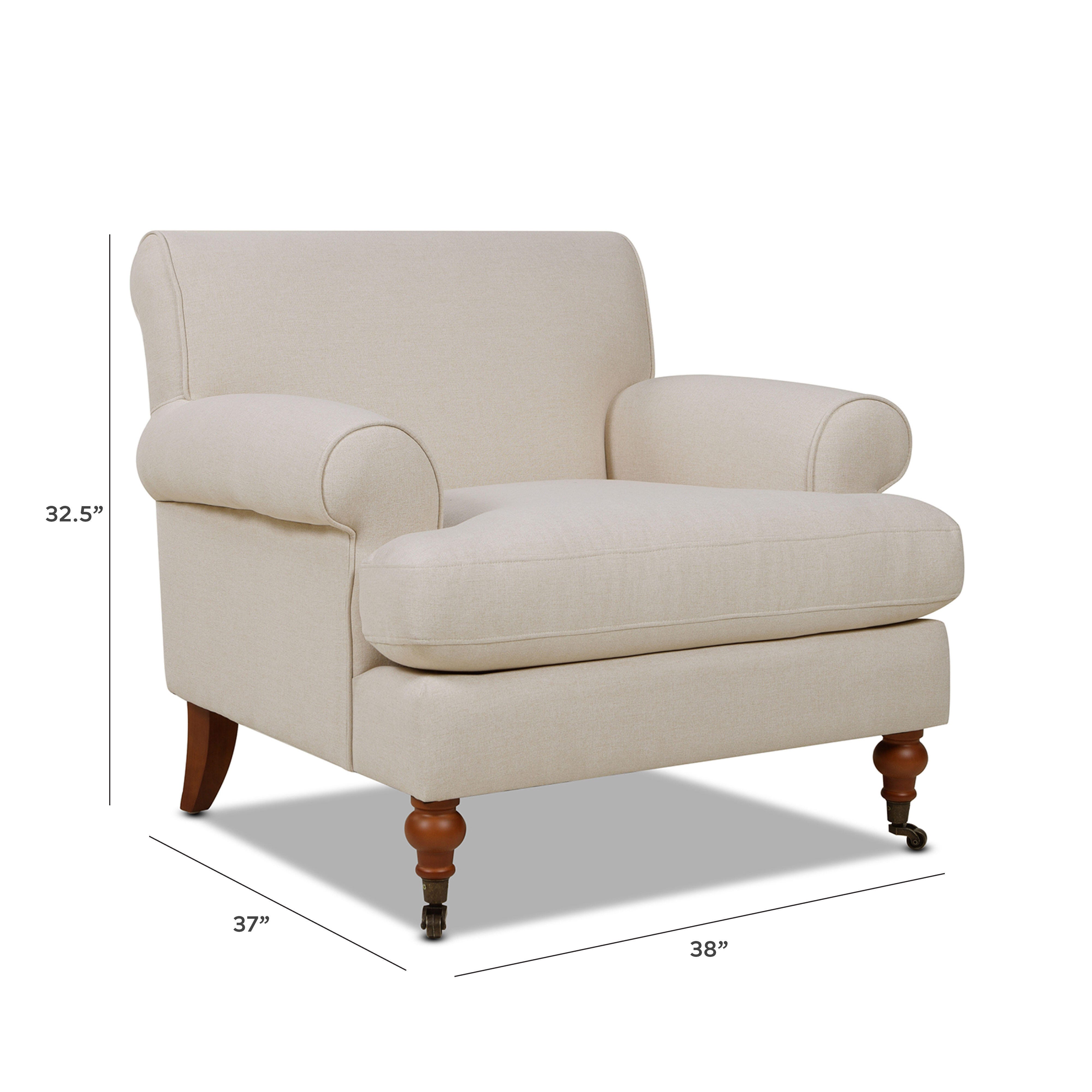 Jennifer Taylor Home Alana Alana Lawson Accent Arm Chair, Sky Neutral Beige, large