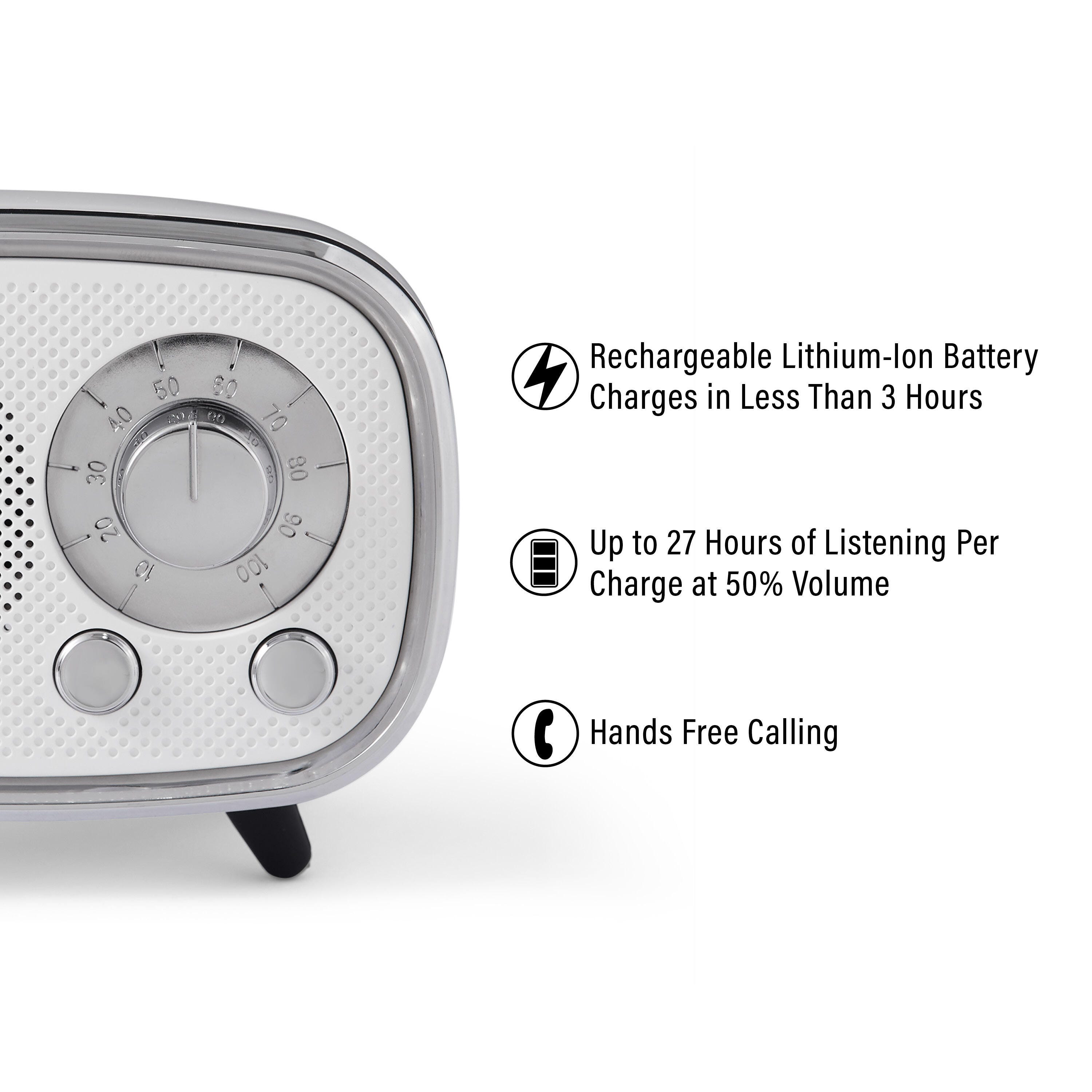 Crosley Rondo Bluetooth Speaker, White, large