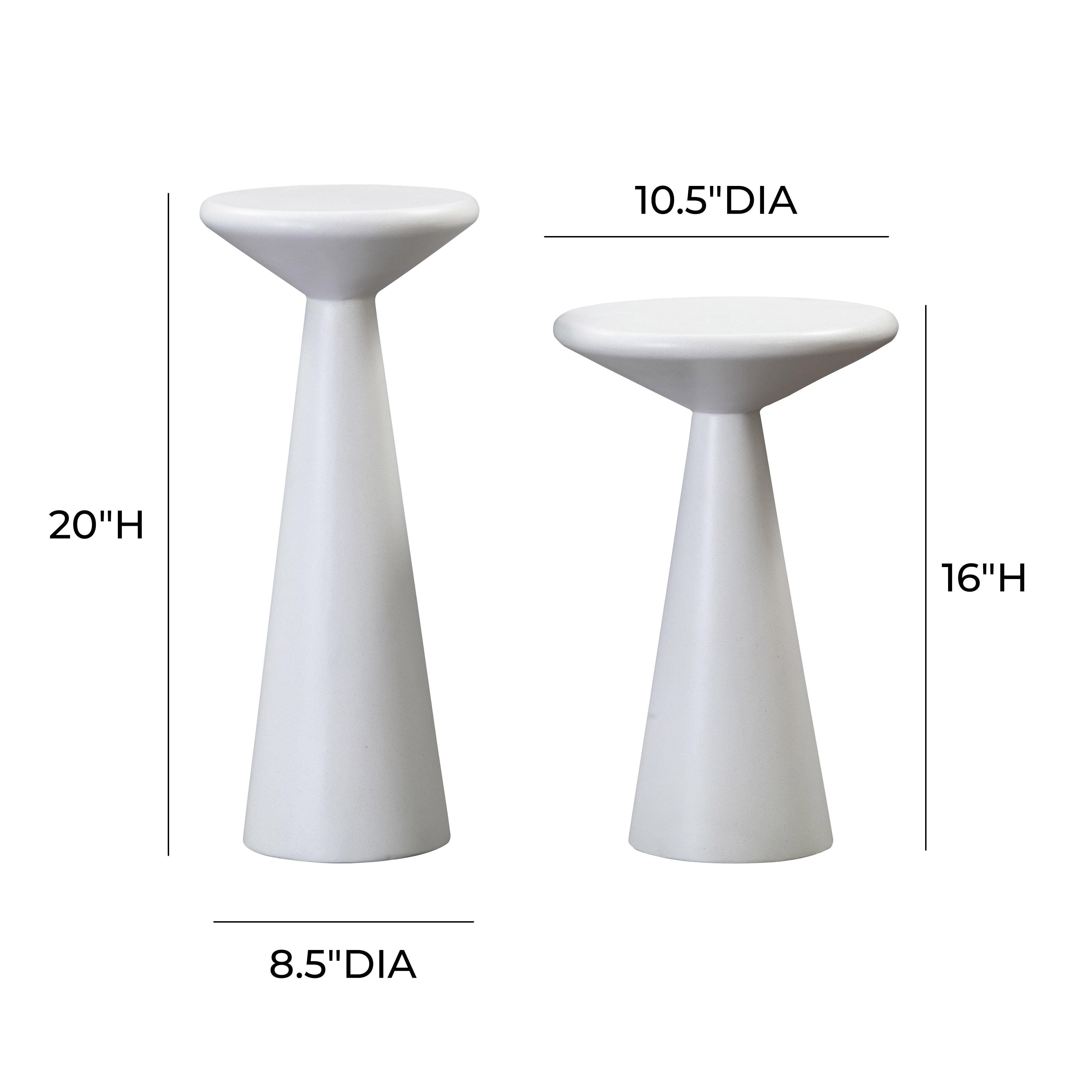 TOV Furniture Gianna Concrete Accent Tables - Set of 2, , large