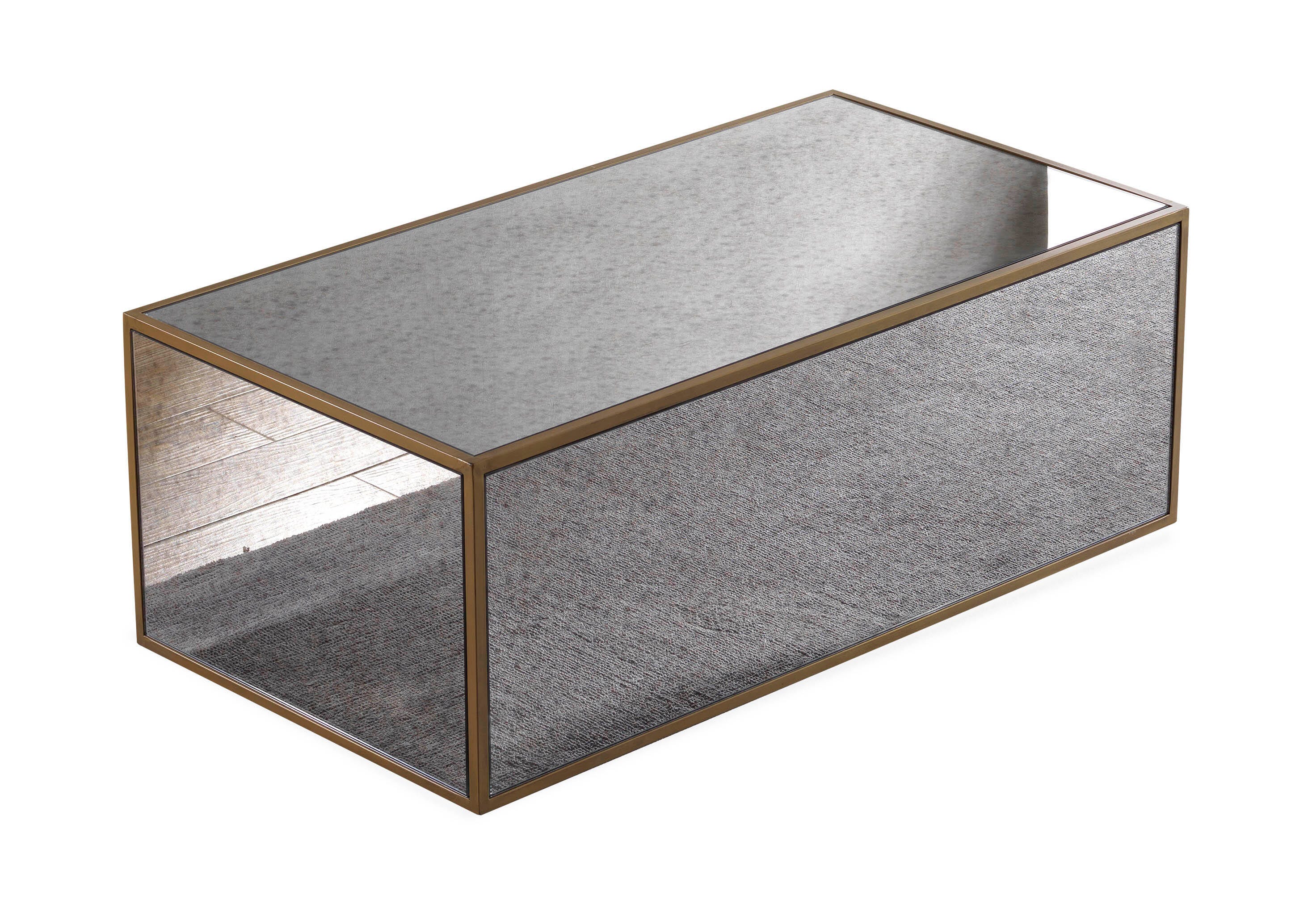 TOV Furniture Lana Mirrored Coffee Table, , large