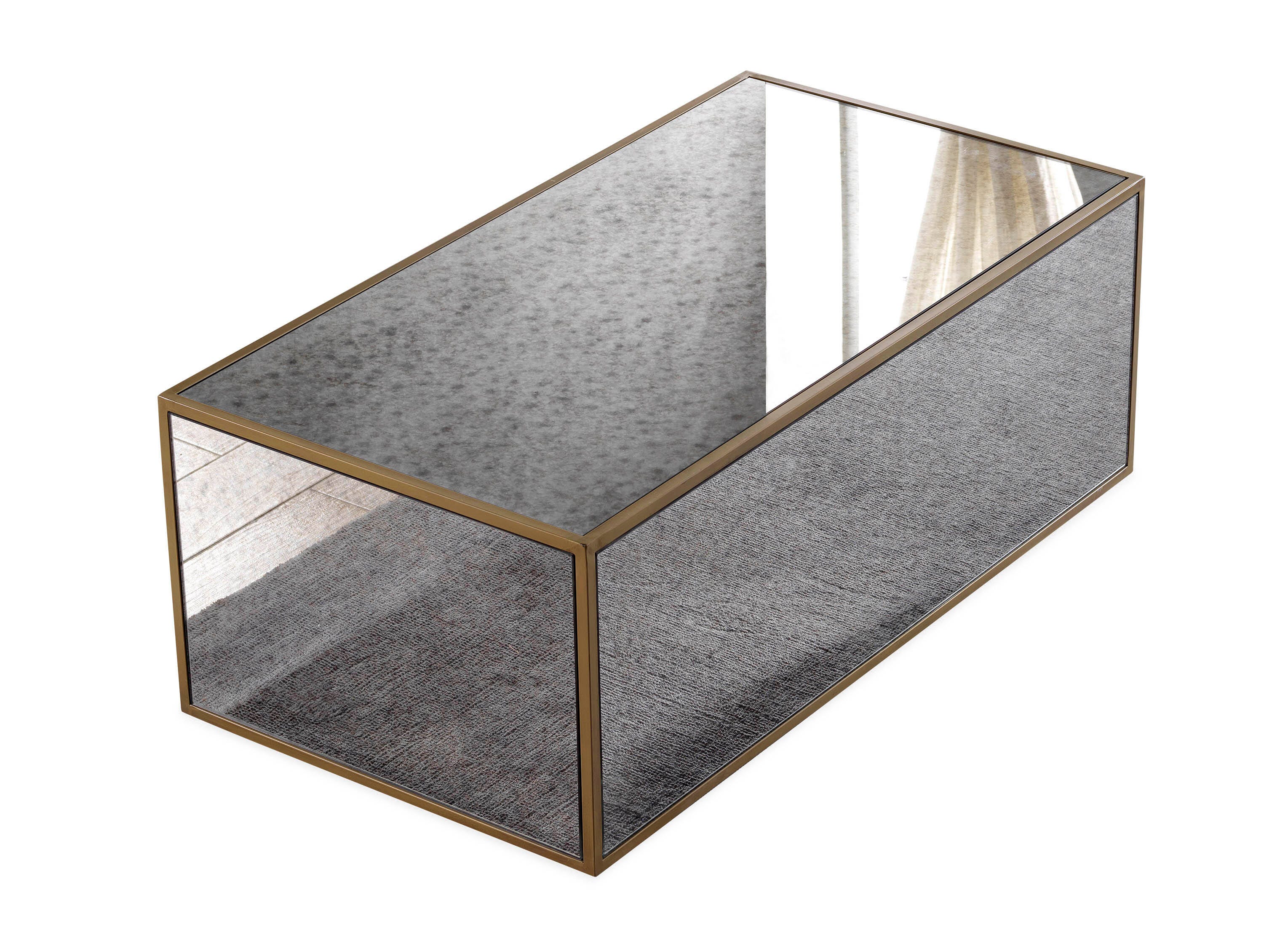 TOV Furniture Lana Mirrored Coffee Table, , large