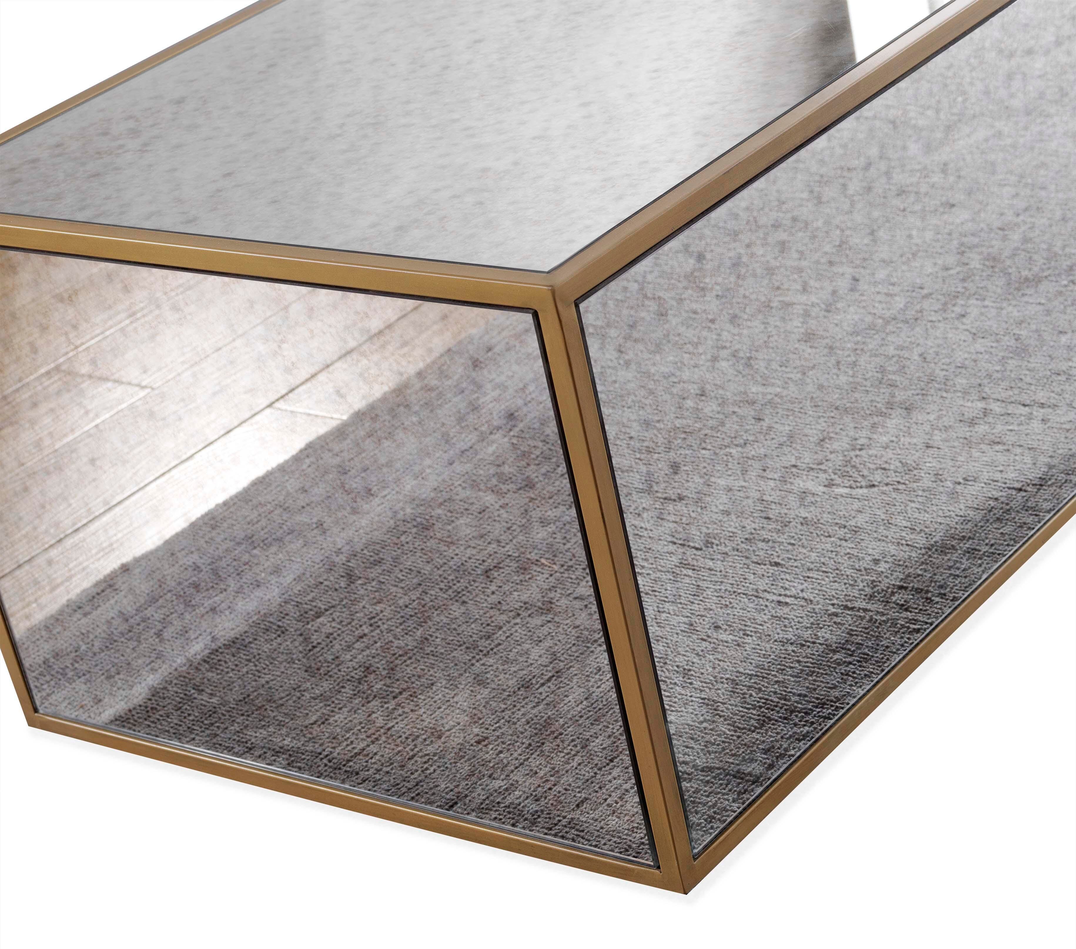 TOV Furniture Lana Mirrored Coffee Table, , large