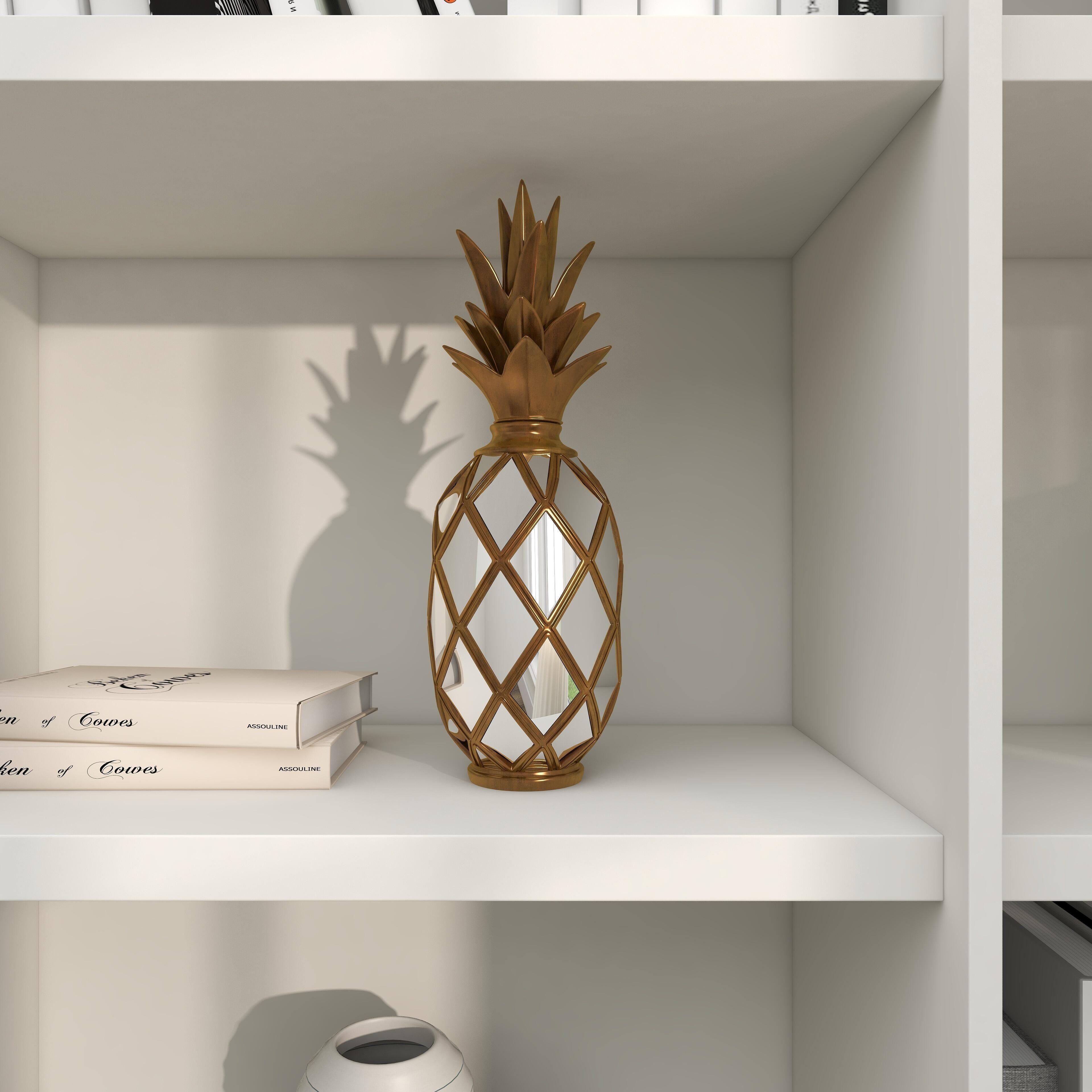 Bayberry Lane Pineapple Sculpture with Mirror Accents, , large