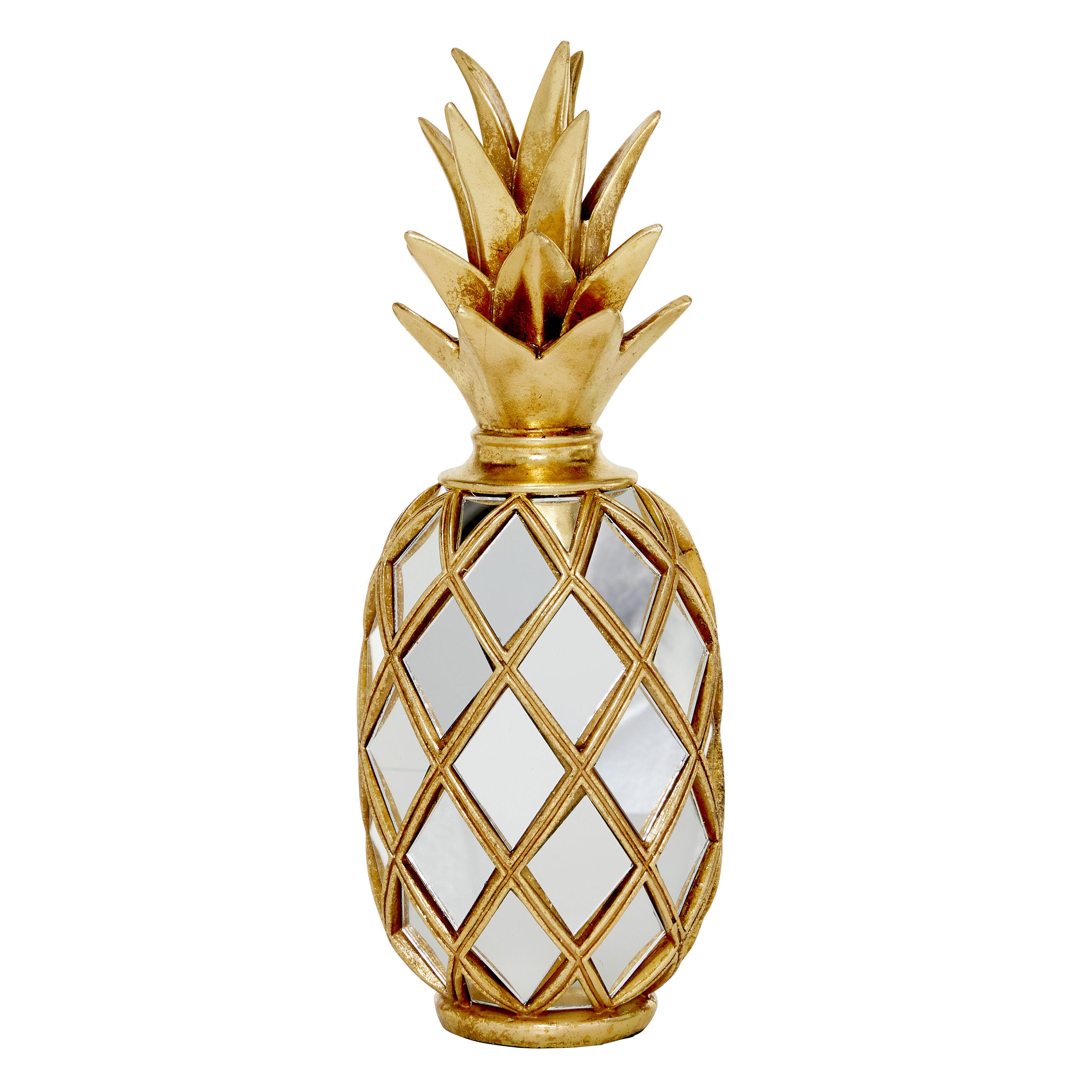 Bayberry Lane Pineapple Sculpture with Mirror Accents, , large