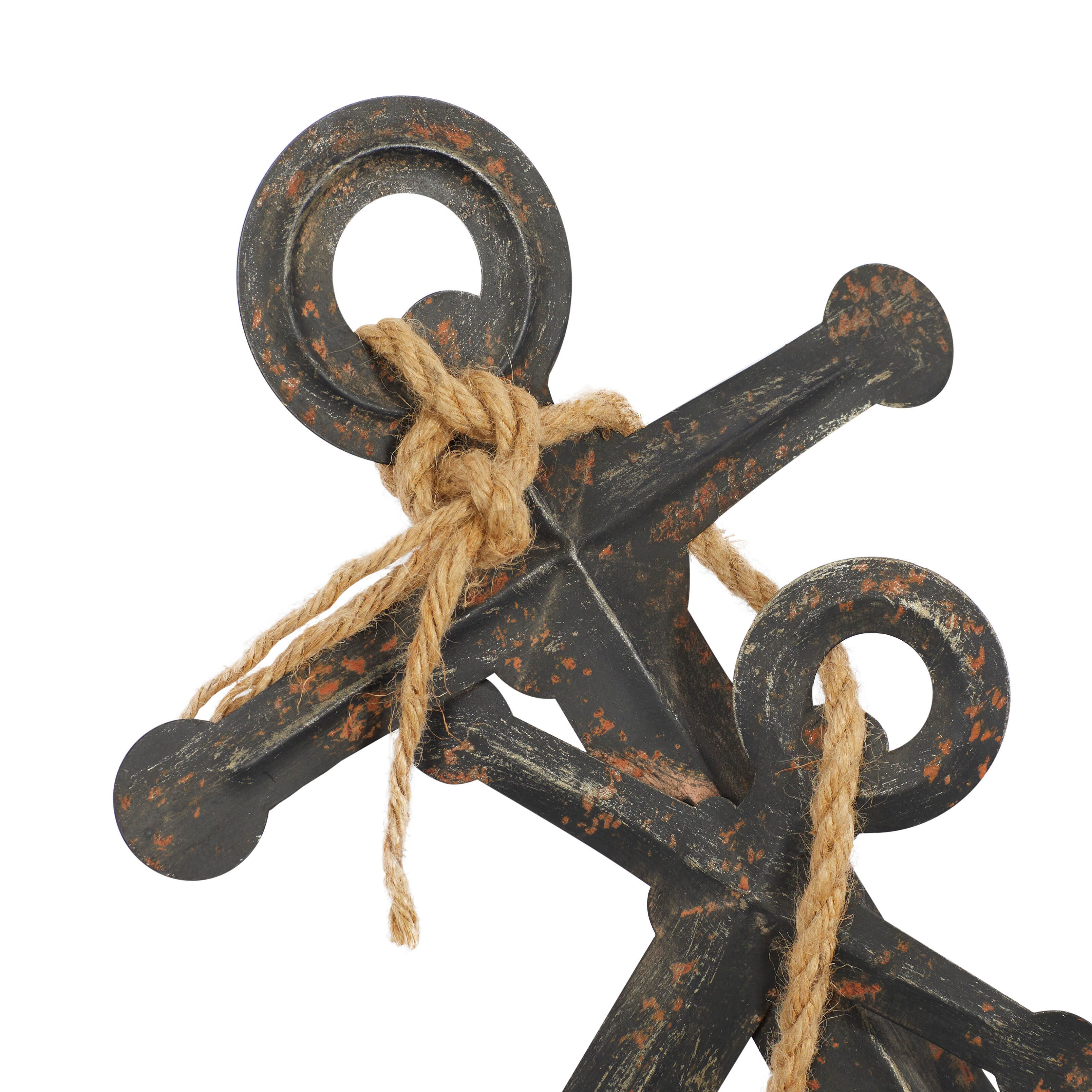 Bayberry Lane Anchor Sculpture with Rope Accents, , large