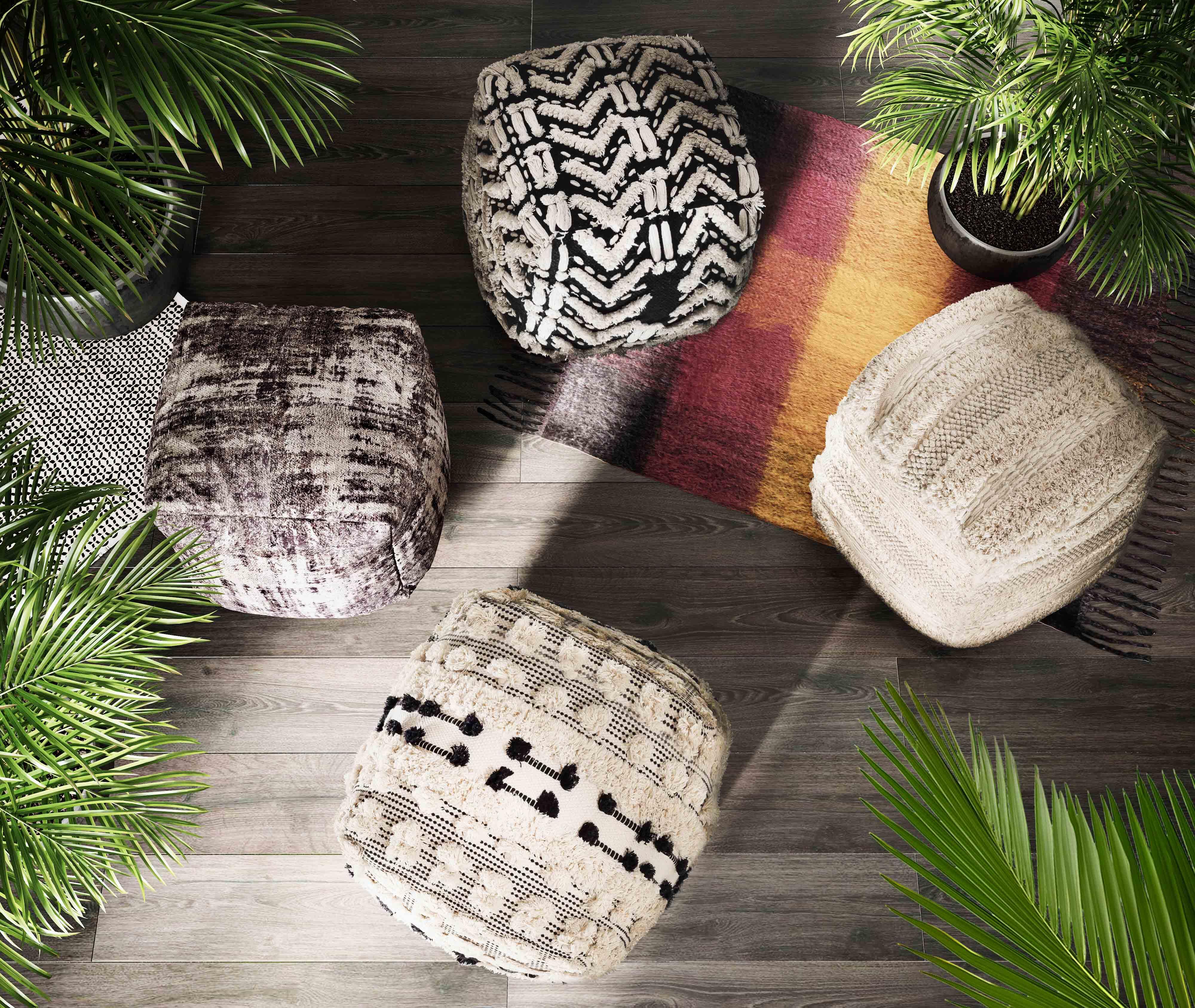 TOV Furniture Yorba Pouf, , rollover
