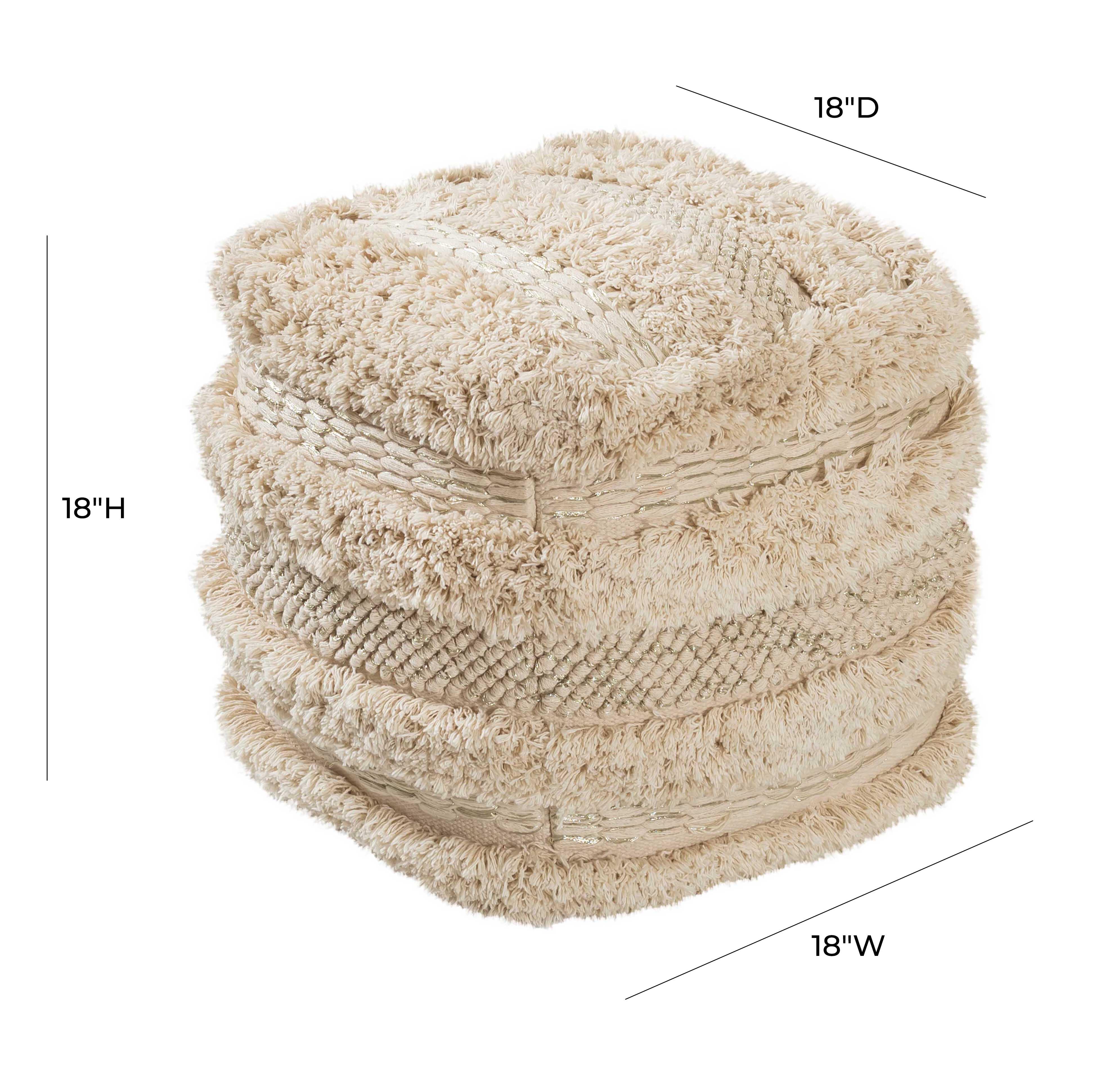 TOV Furniture Yorba Pouf, , large