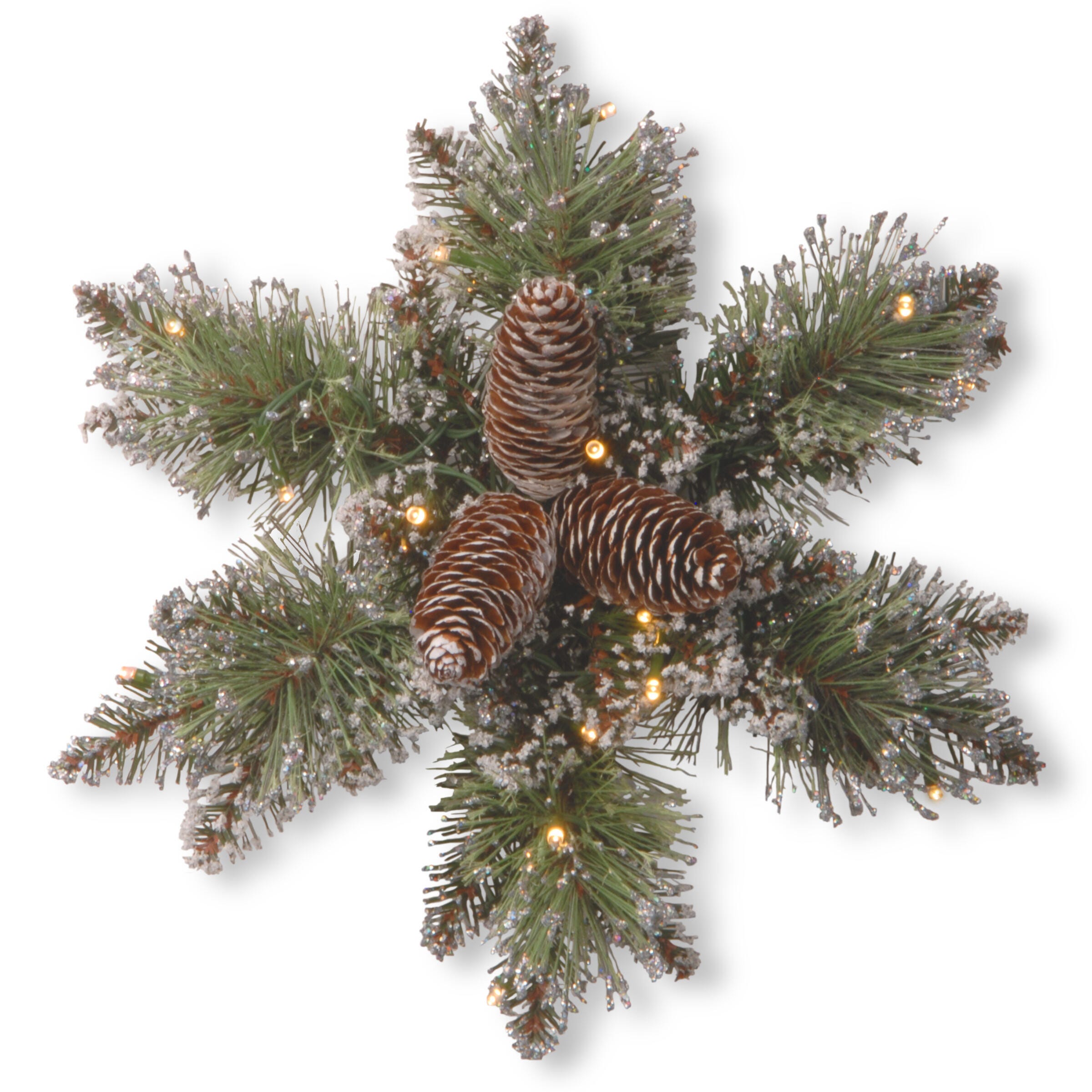 National Tree Company Snowflake Pine Wreath, , large