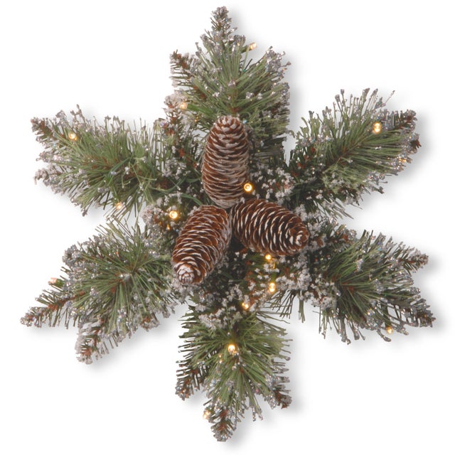 National Tree Company Snowflake Pine Wreath, Green
