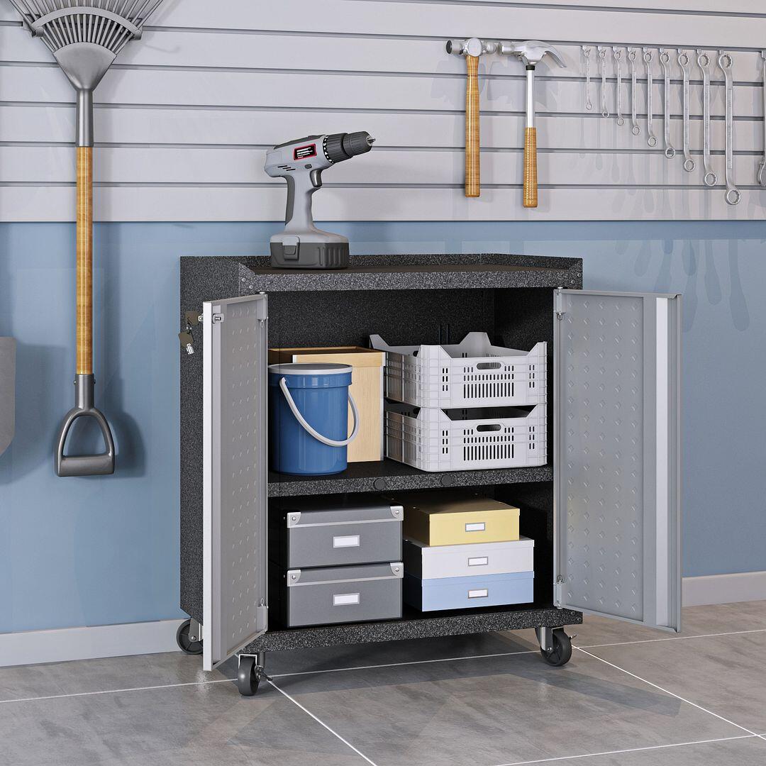 Manhattan Comfort Fortress Storage Cabinet and Worktable 1.0, , large