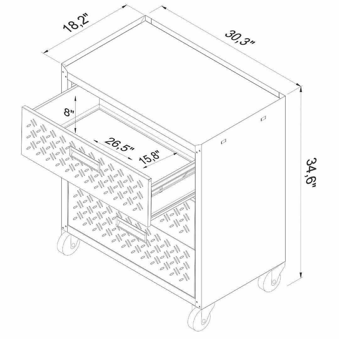 Manhattan Comfort Fortress Storage Cabinet and Worktable 6.0, , large