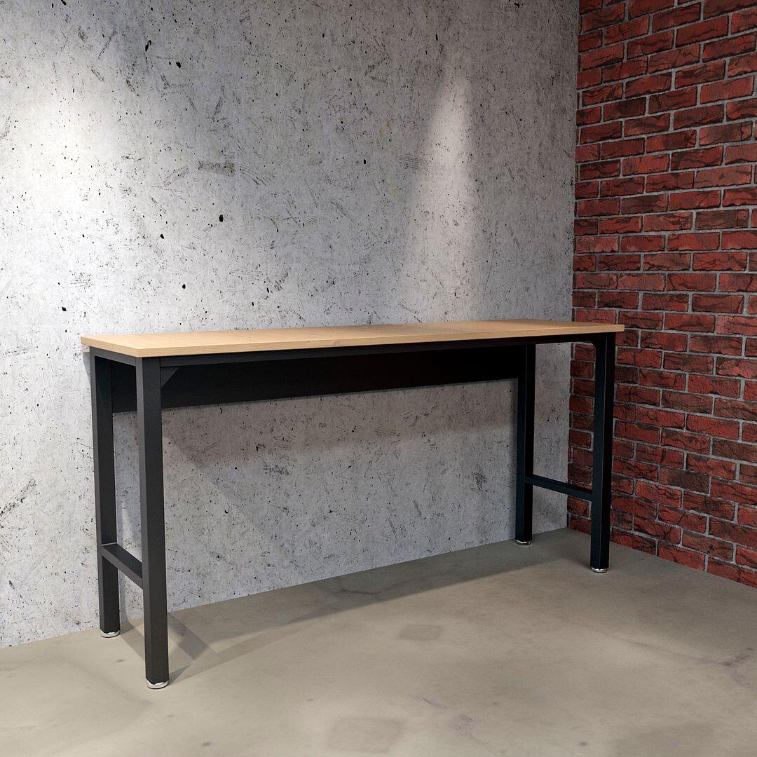 Manhattan Comfort Fortress Garage Table, Charcoal Gray, large