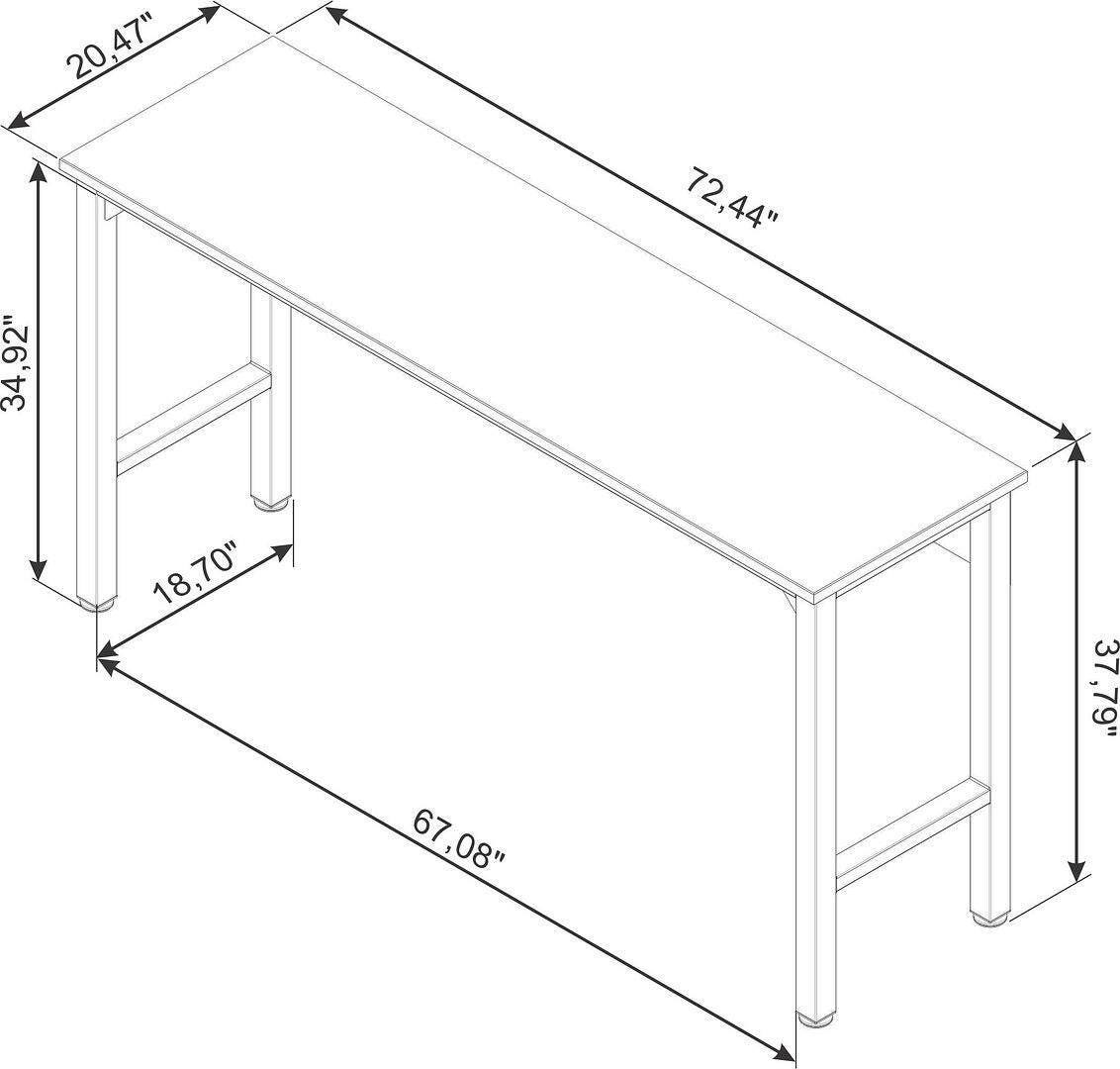 Manhattan Comfort Fortress Garage Table, White, large