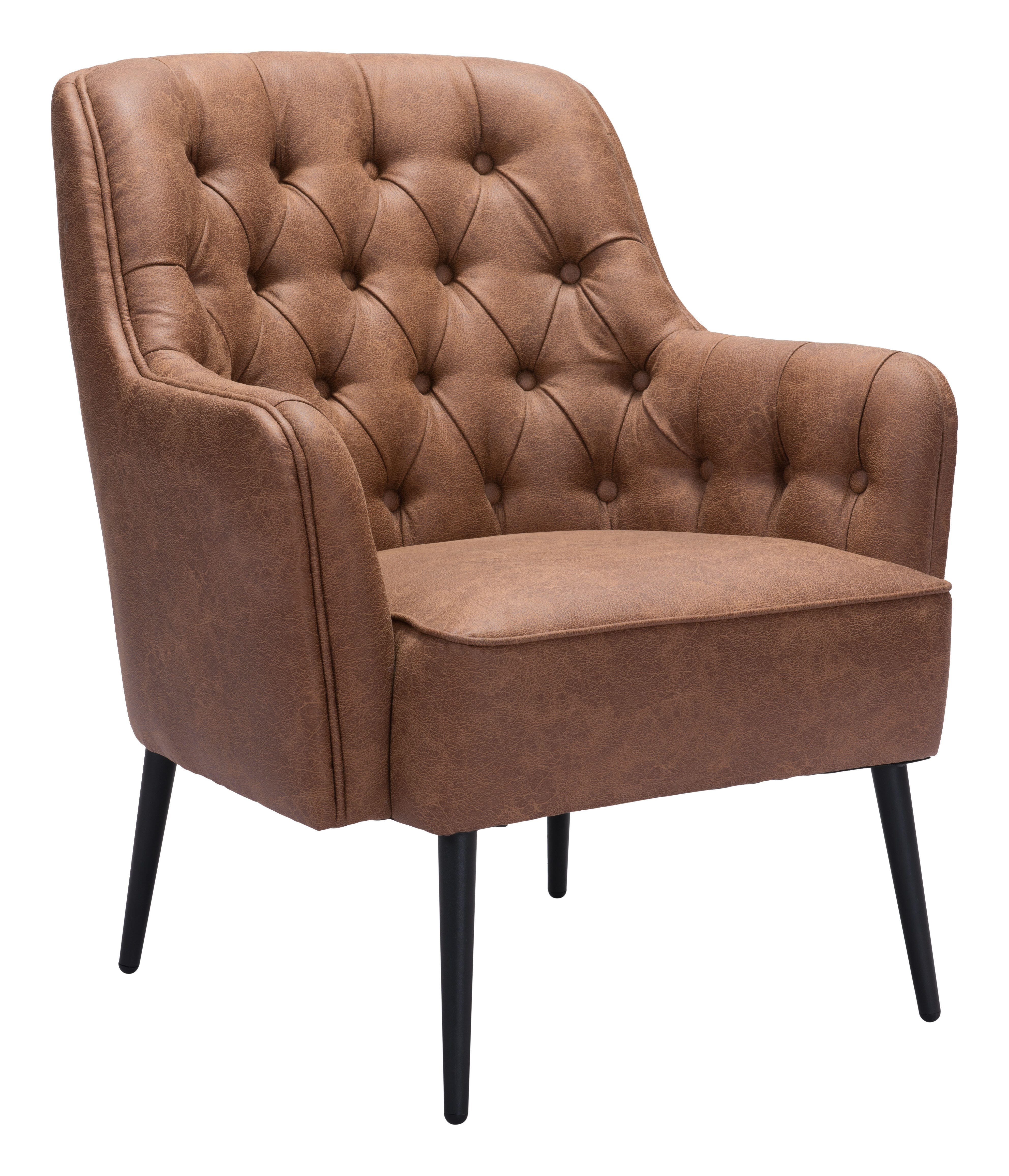 Erika Home Tasmania Accent Chair, Vintage Brown, large