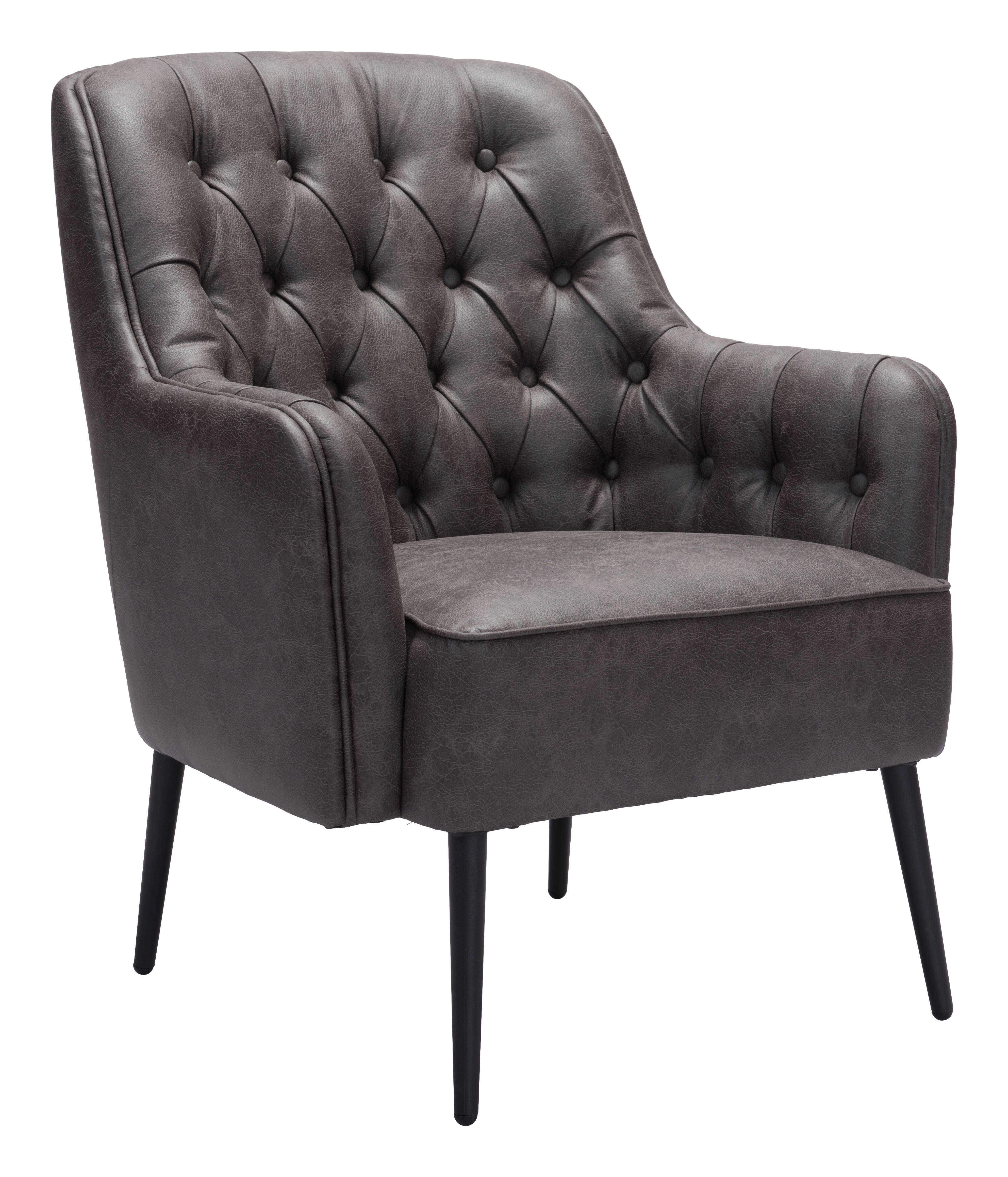 Erika Home Tasmania Accent Chair, Vintage Black, large