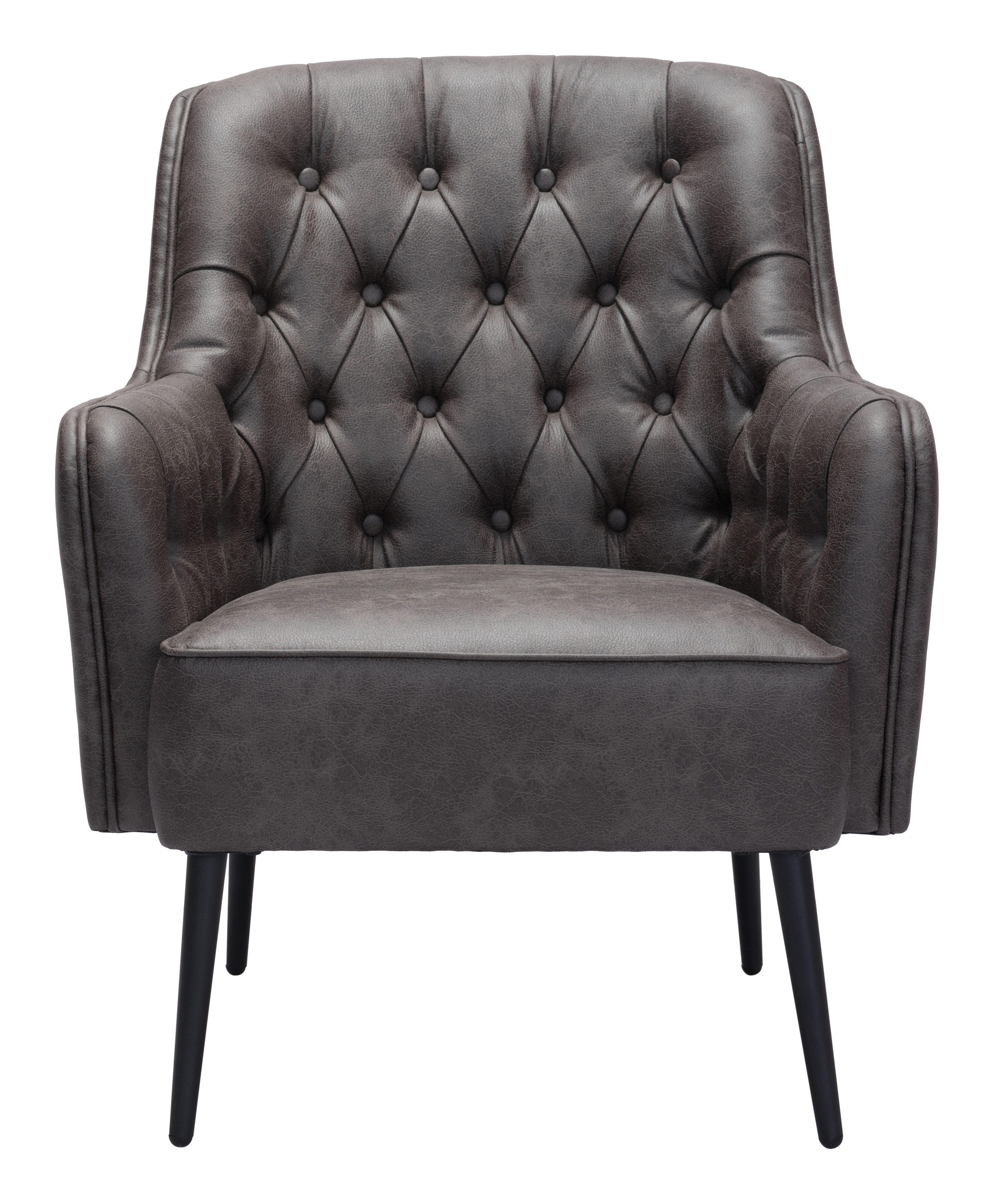 Erika Home Tasmania Accent Chair, Vintage Black, large