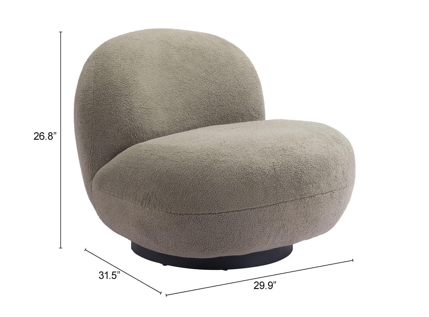 Erika Home Myanmar Swivel Accent Chair, Olive Green, large