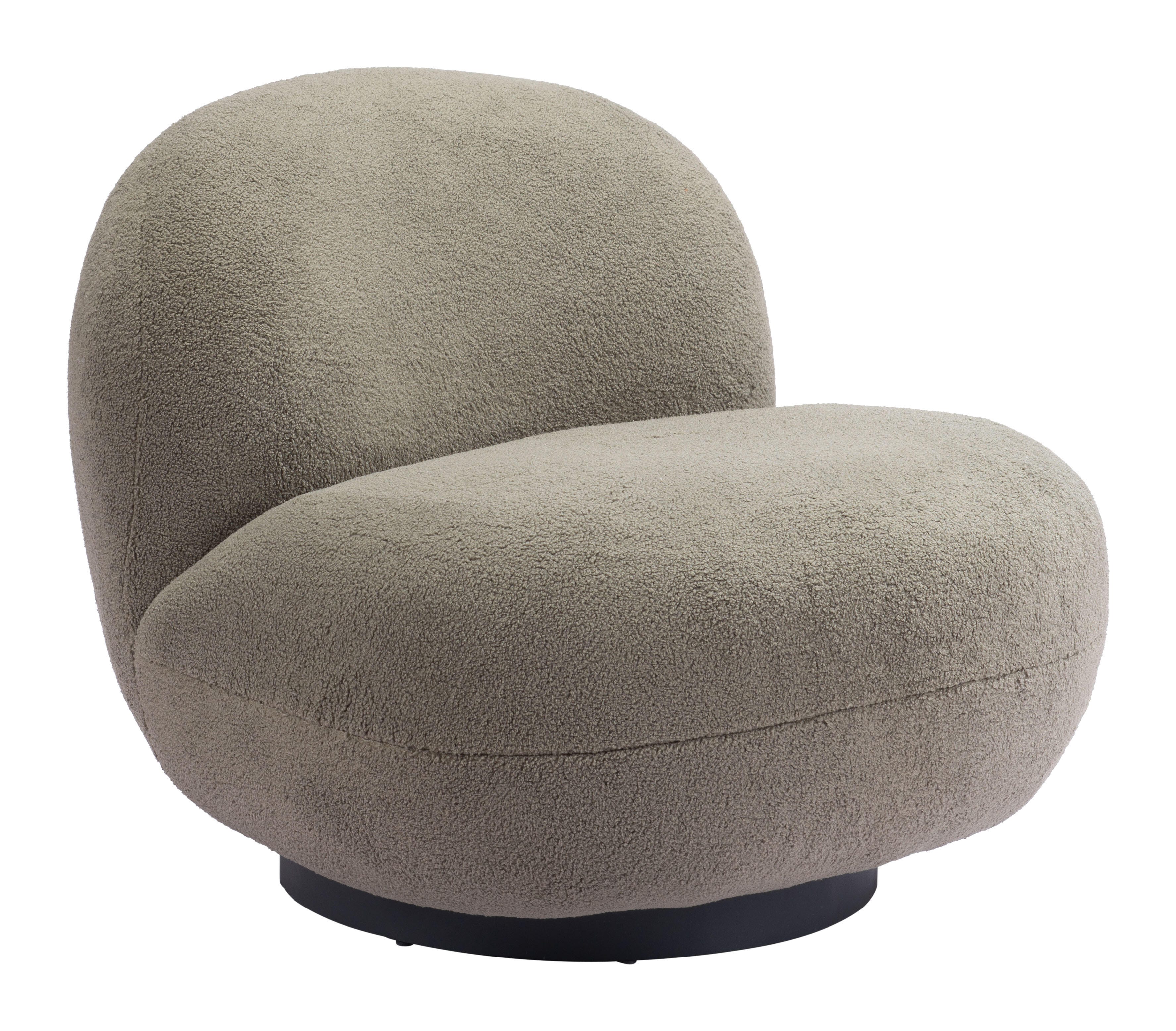 Erika Home Myanmar Swivel Accent Chair, Olive Green, large