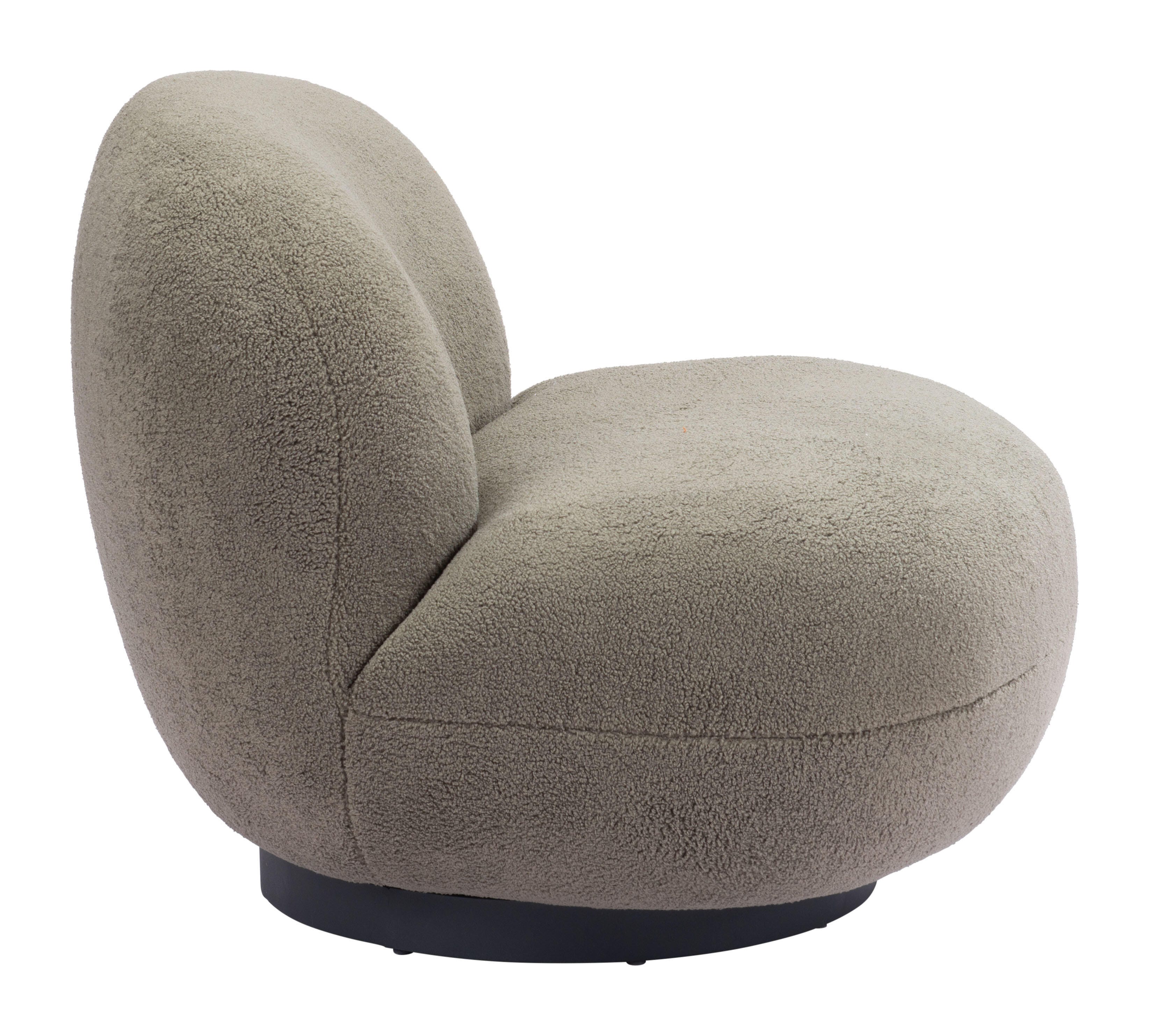 Erika Home Myanmar Swivel Accent Chair, Olive Green, large
