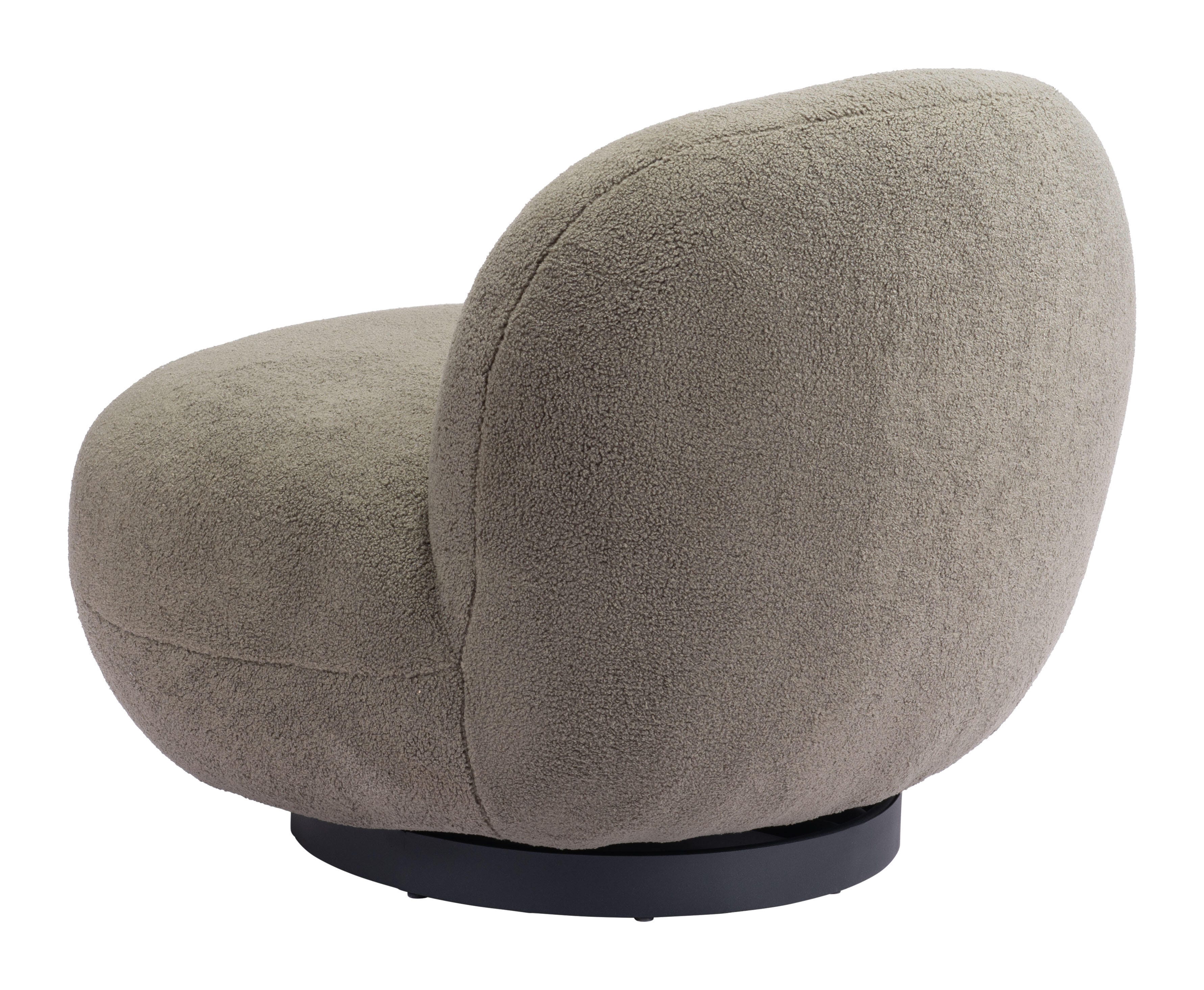 Erika Home Myanmar Swivel Accent Chair, Olive Green, large