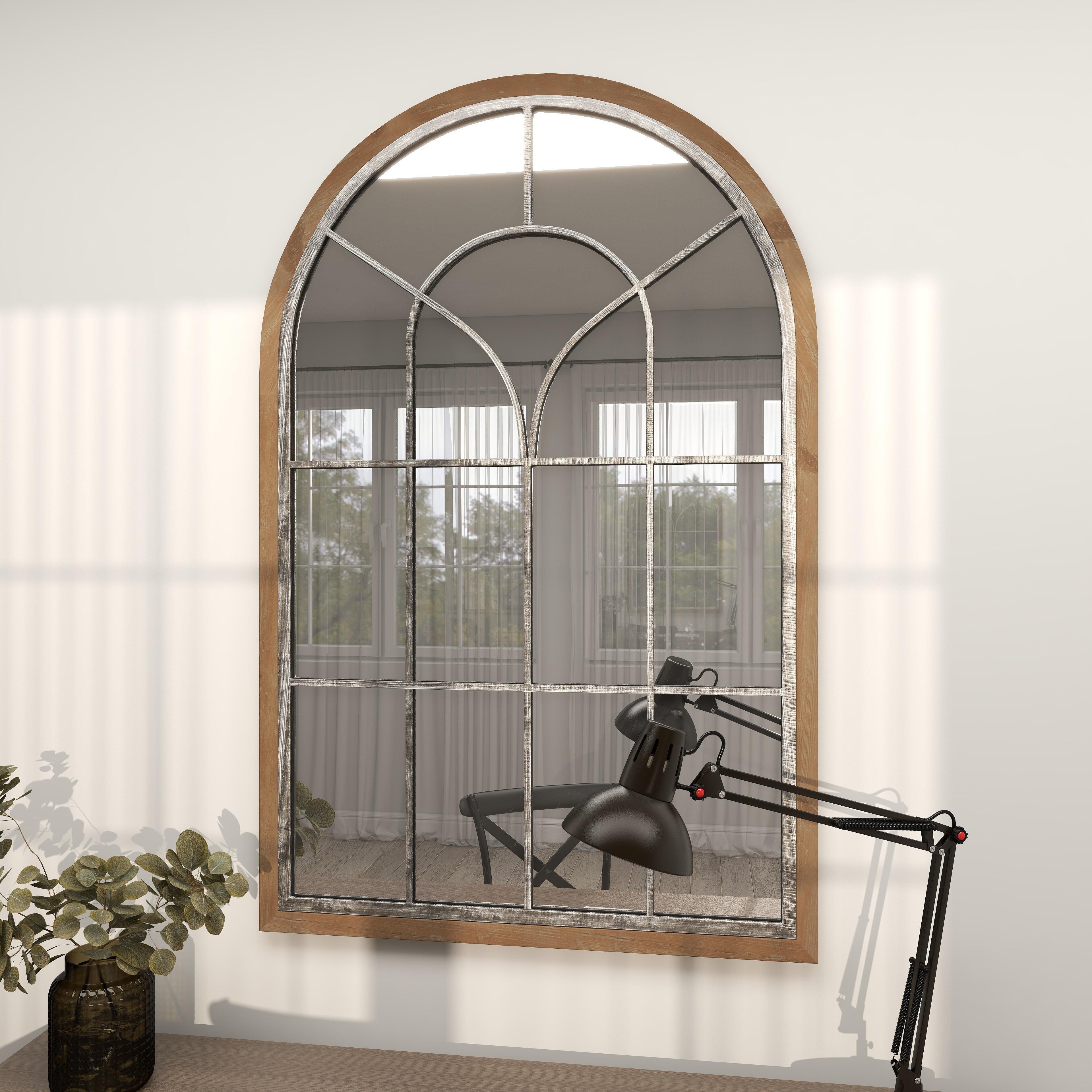 Bayberry Lane Window Pane Wall Mirror, , large