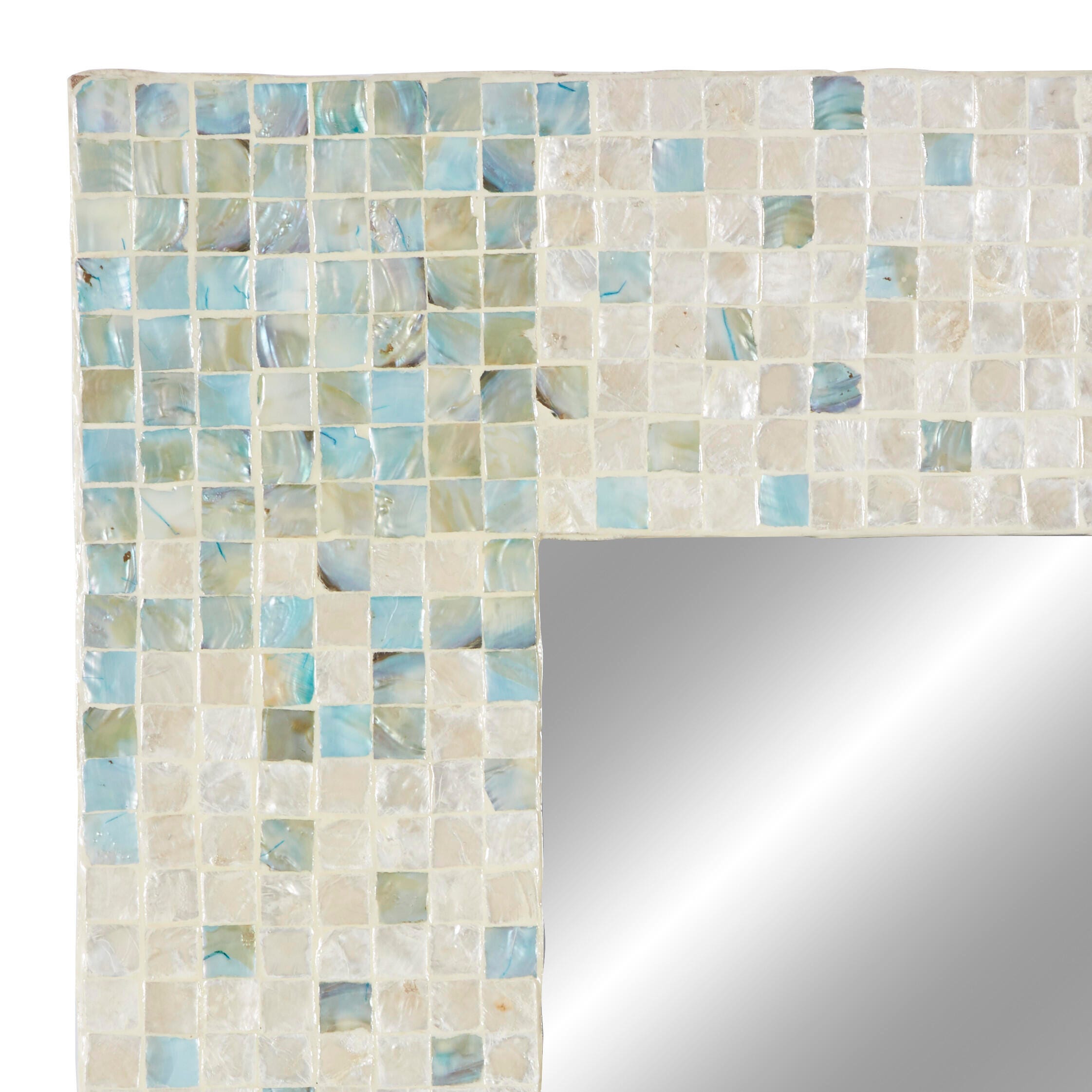 Bayberry Lane Coastal Mother of Pearl Wall Mirror, , large