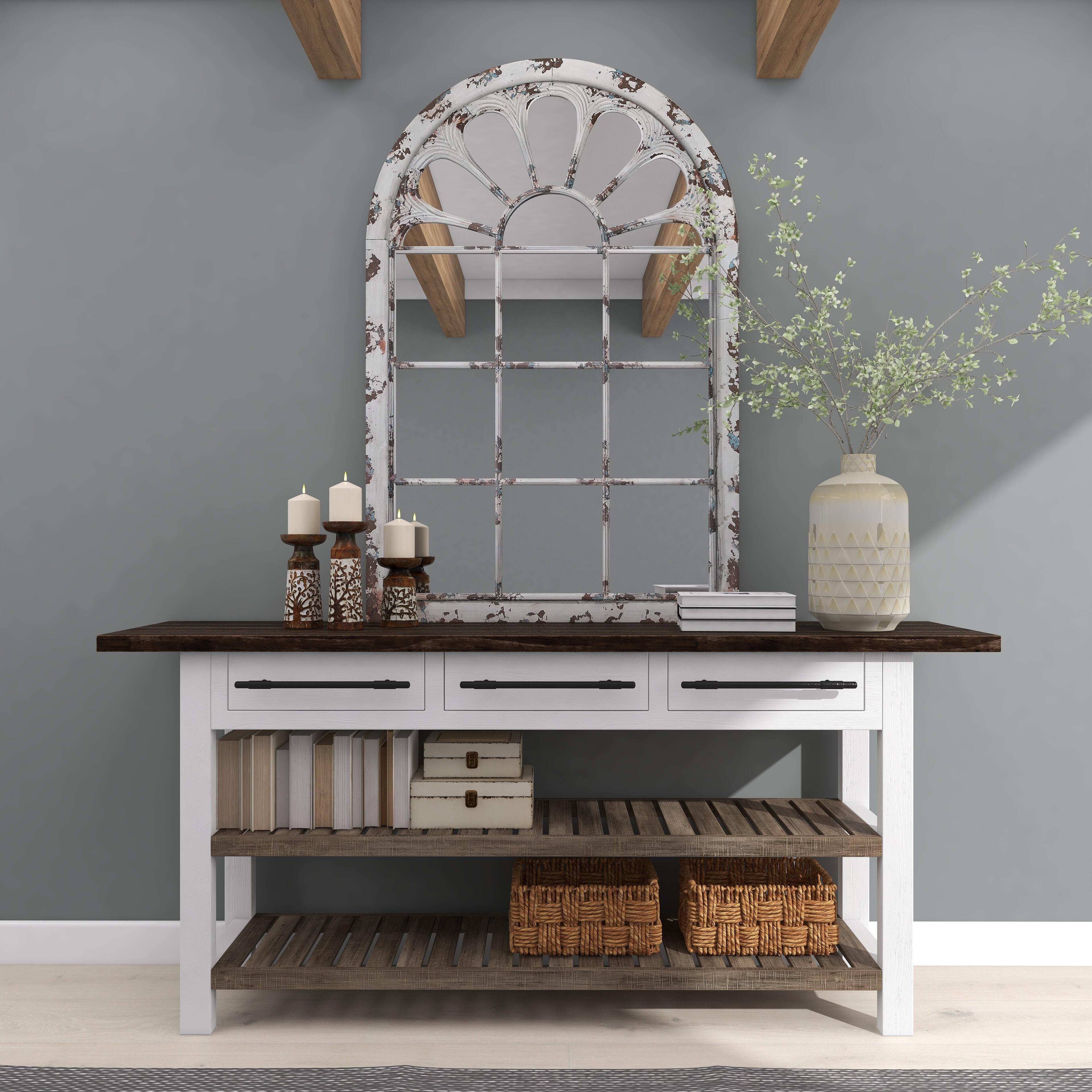 Bayberry Lane Arched Top Wall Mirror, , large
