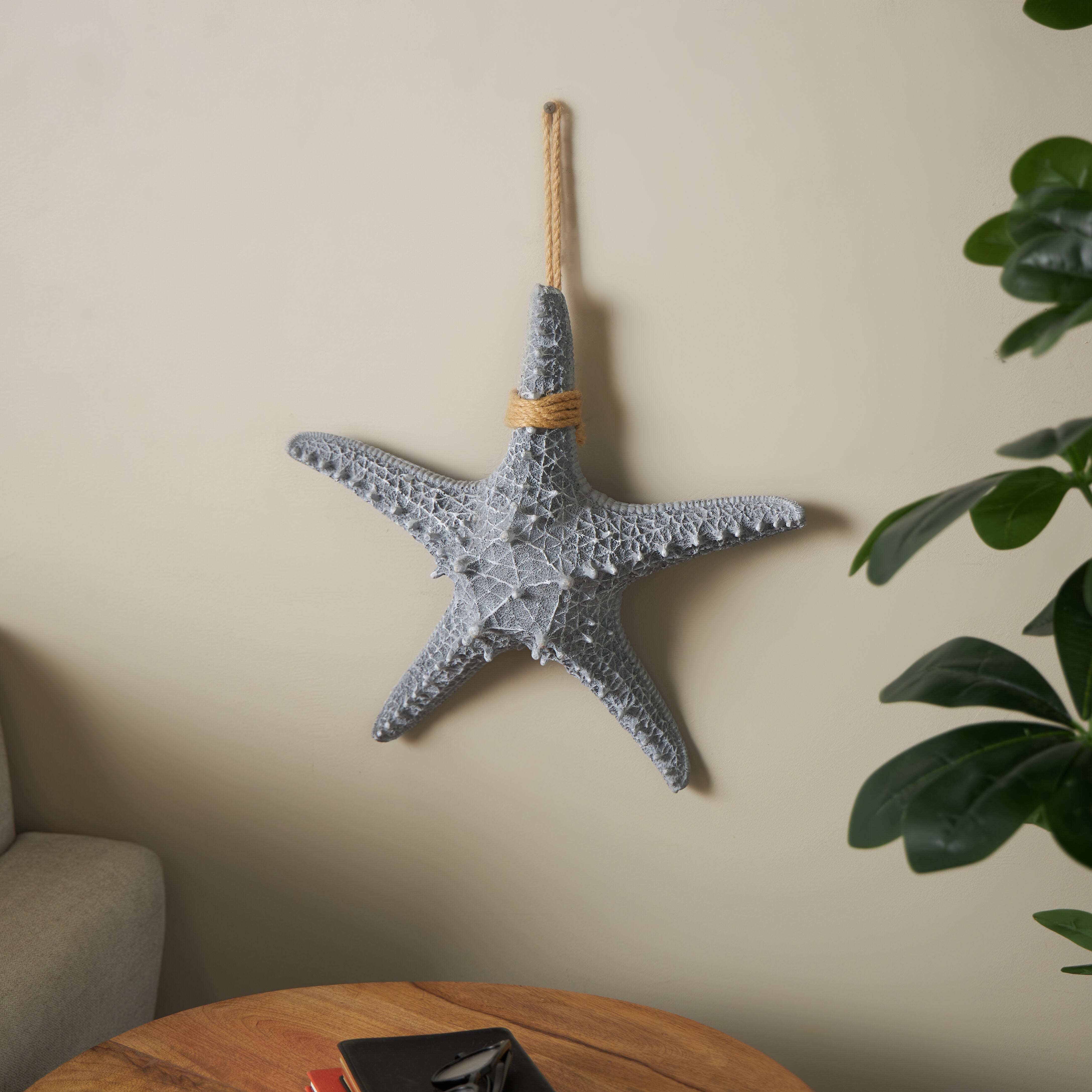 Bayberry Lane Starfish Home Wall Decor With Hanging Rope, , rollover