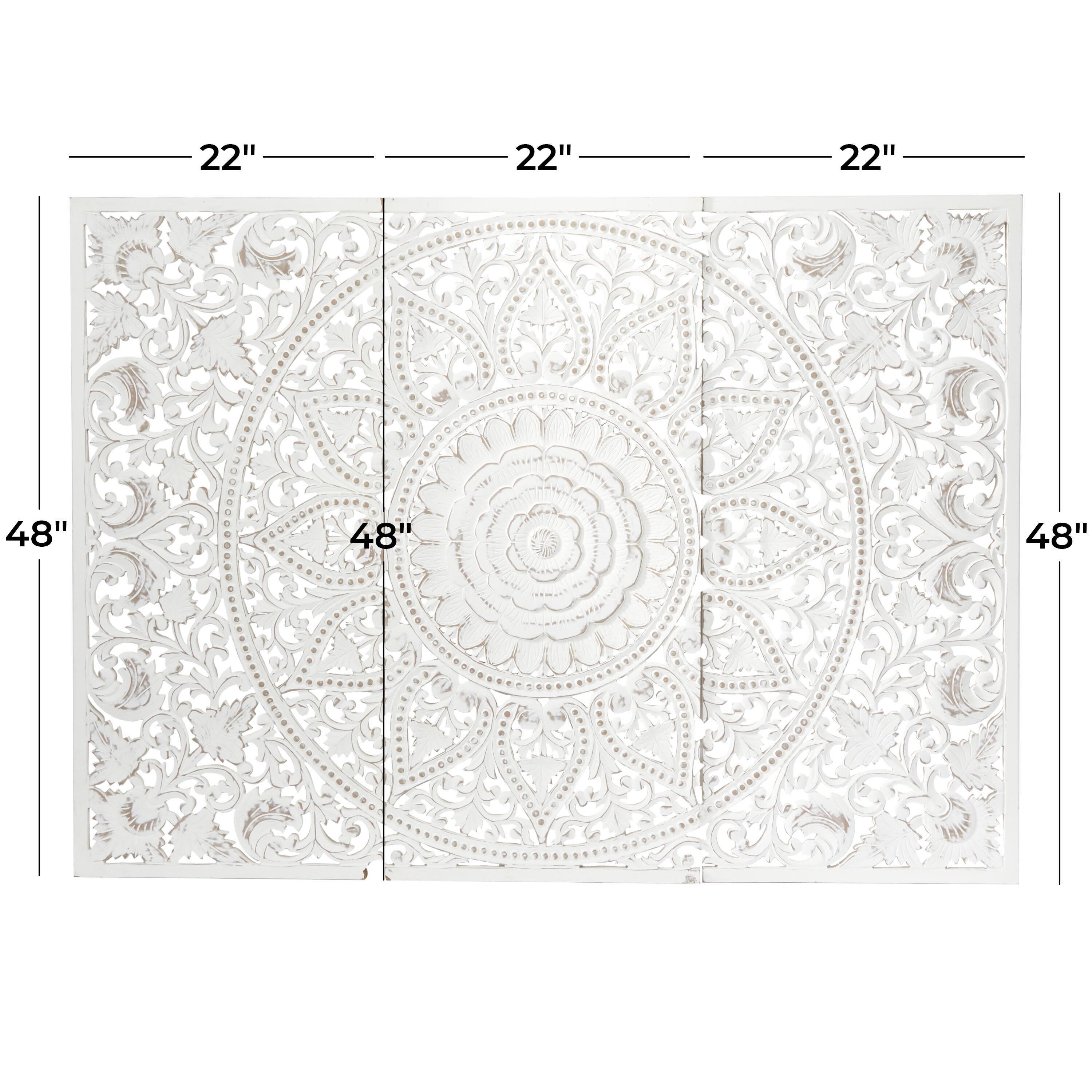 Bayberry Lane Handmade Wall Decor with Mandala Design Set, , large