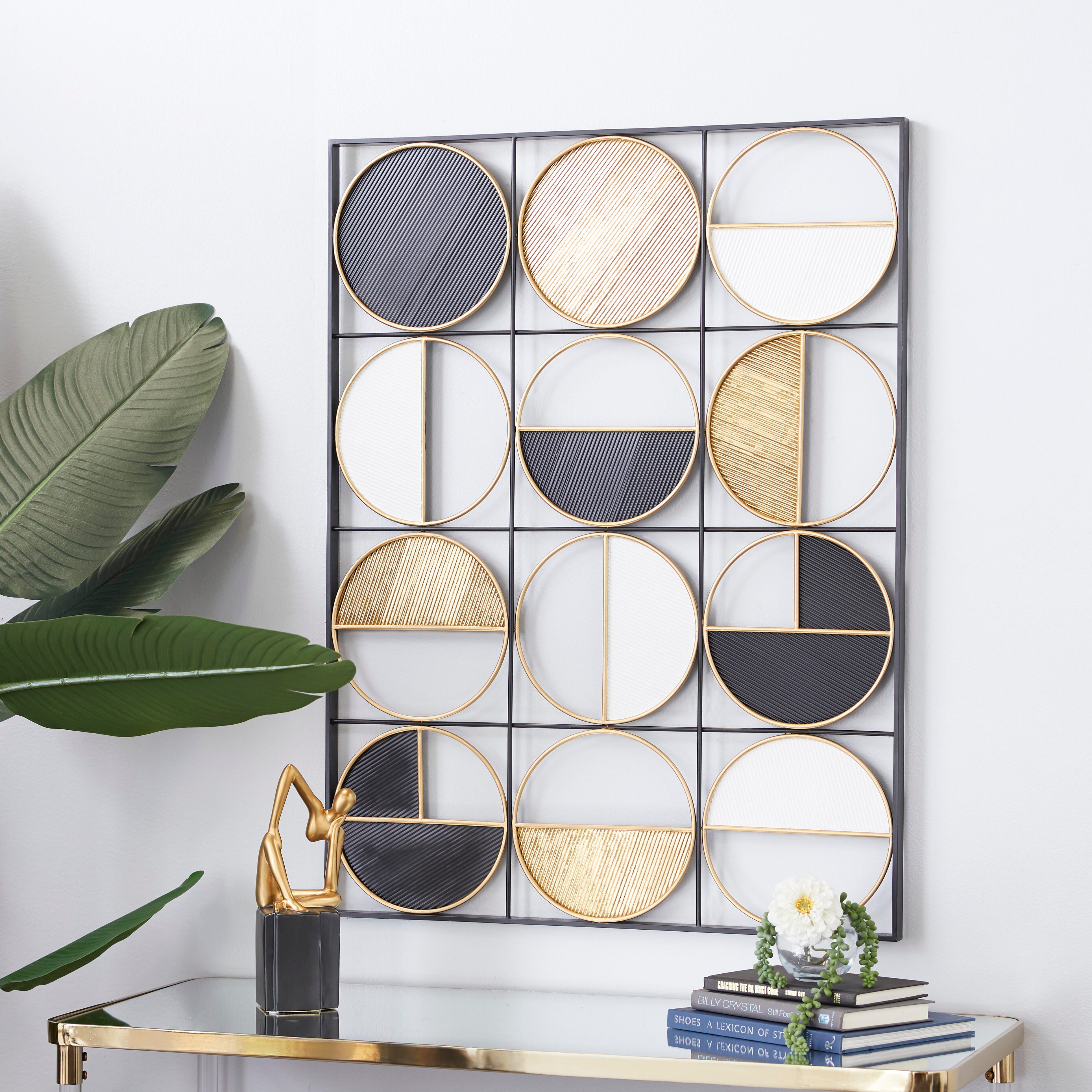 CosmoLiving by Cosmopolitan Half Moon Wall Decor  30" x 1" x 40", , rollover
