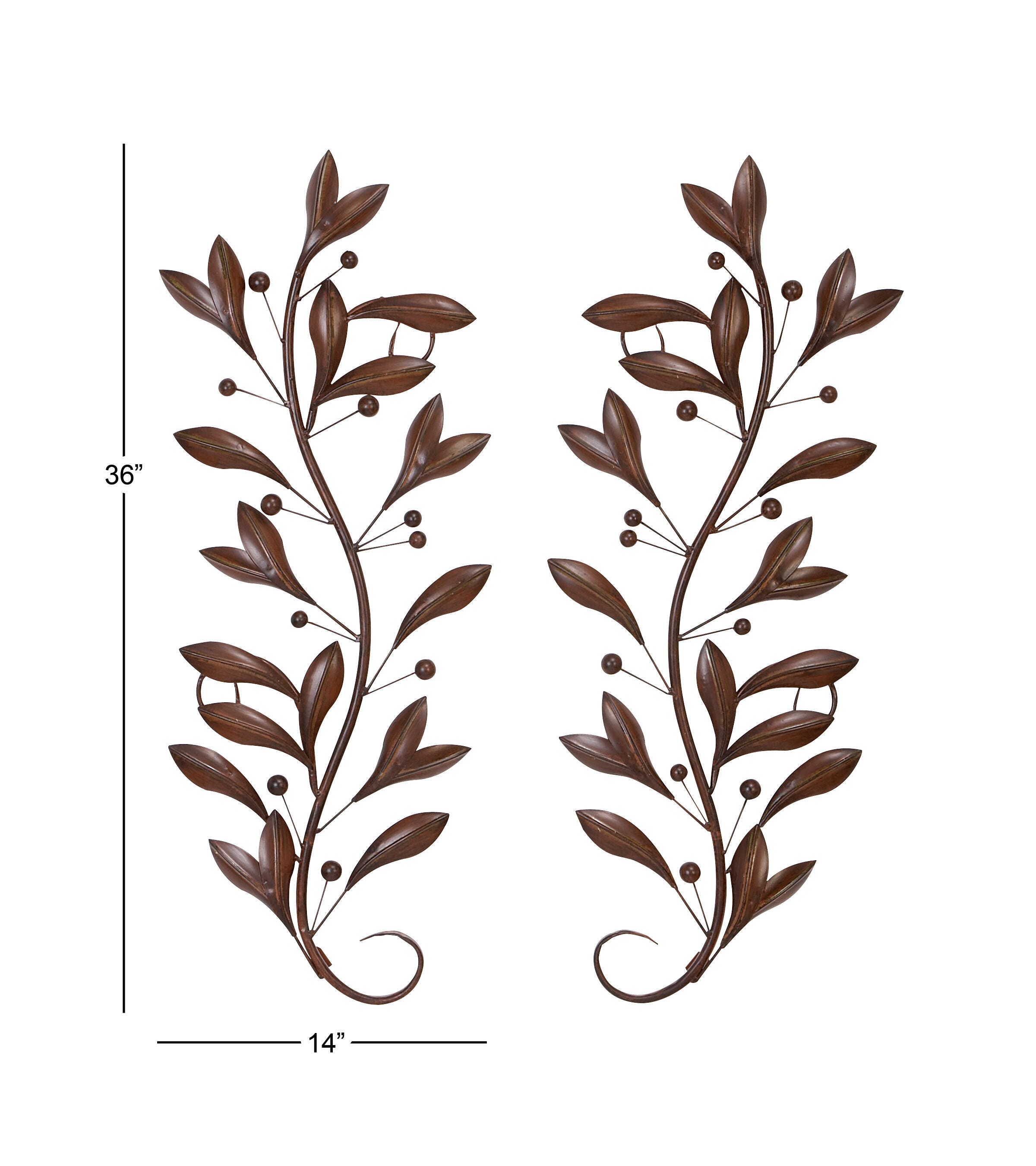 Bayberry Lane Leaf Vine Wall Decor (Set of 2), , large
