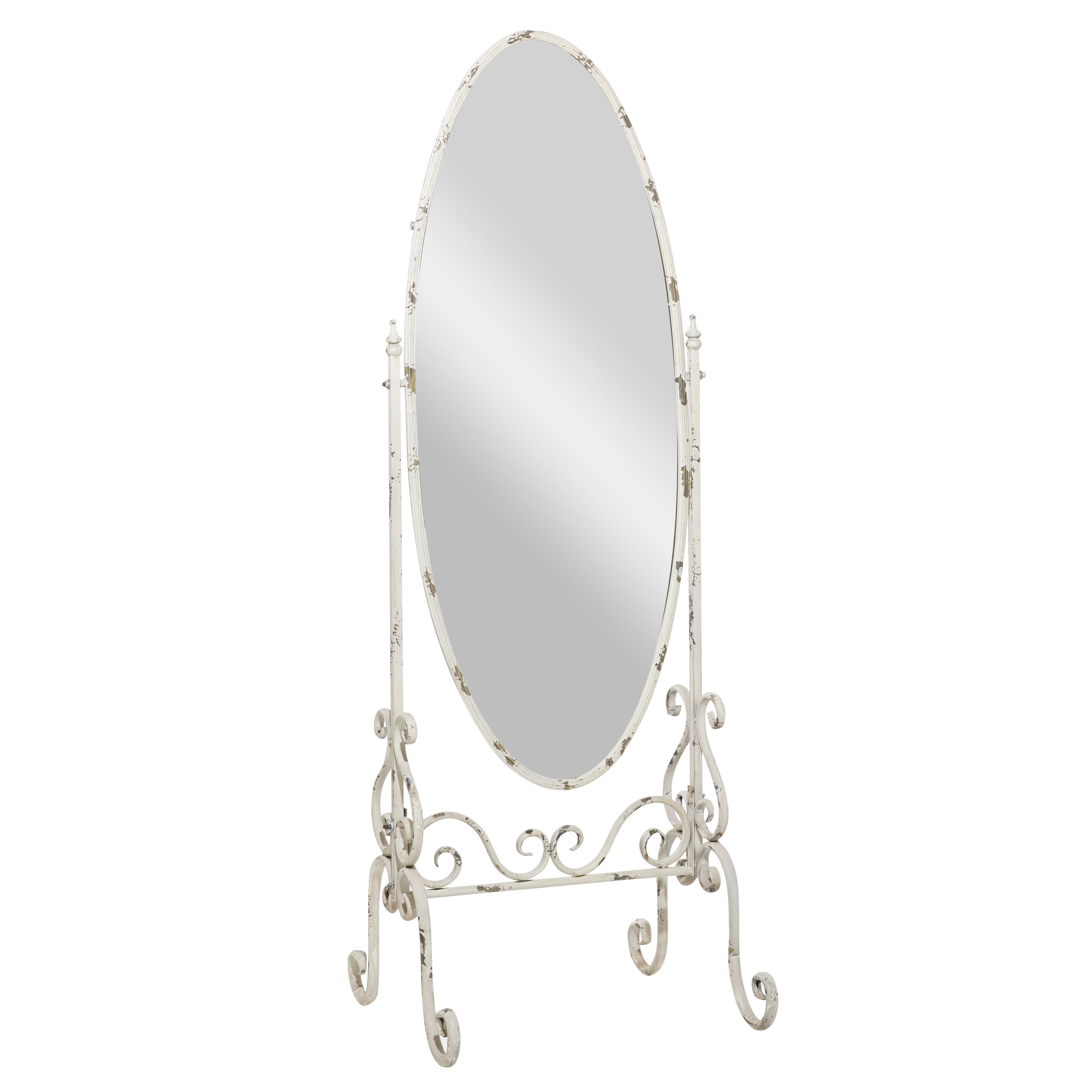 Bayberry Lane Vintage Scroll Floor Mirror with Stand, , large