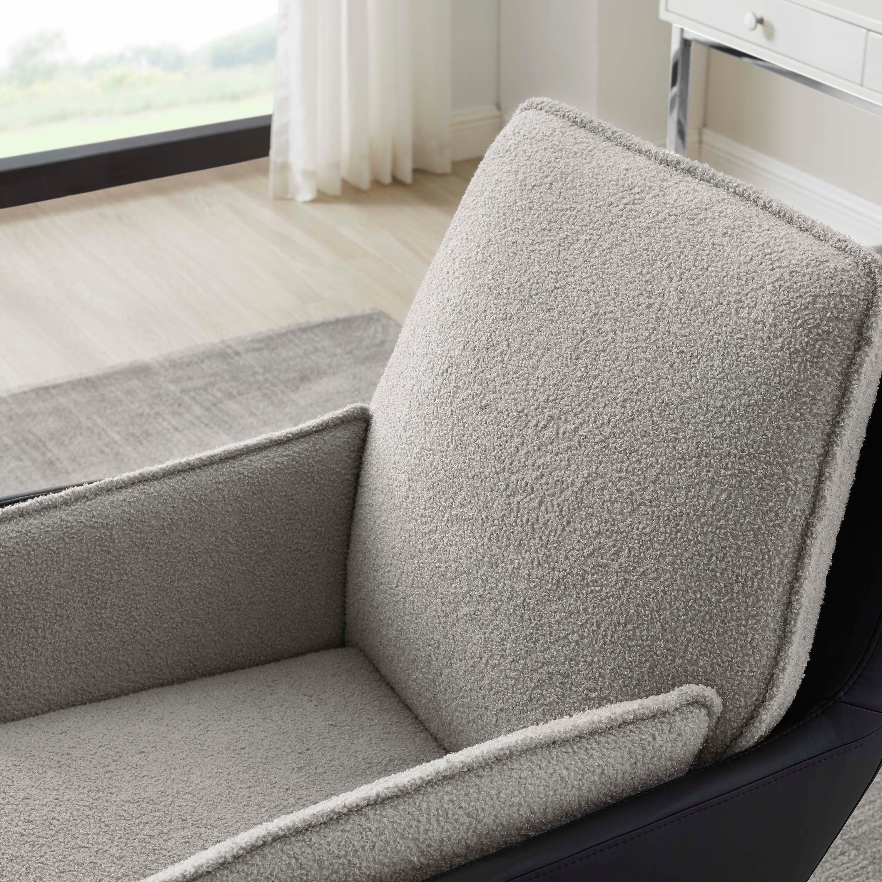 Linon Chaz Swivel Chair, Gray, large