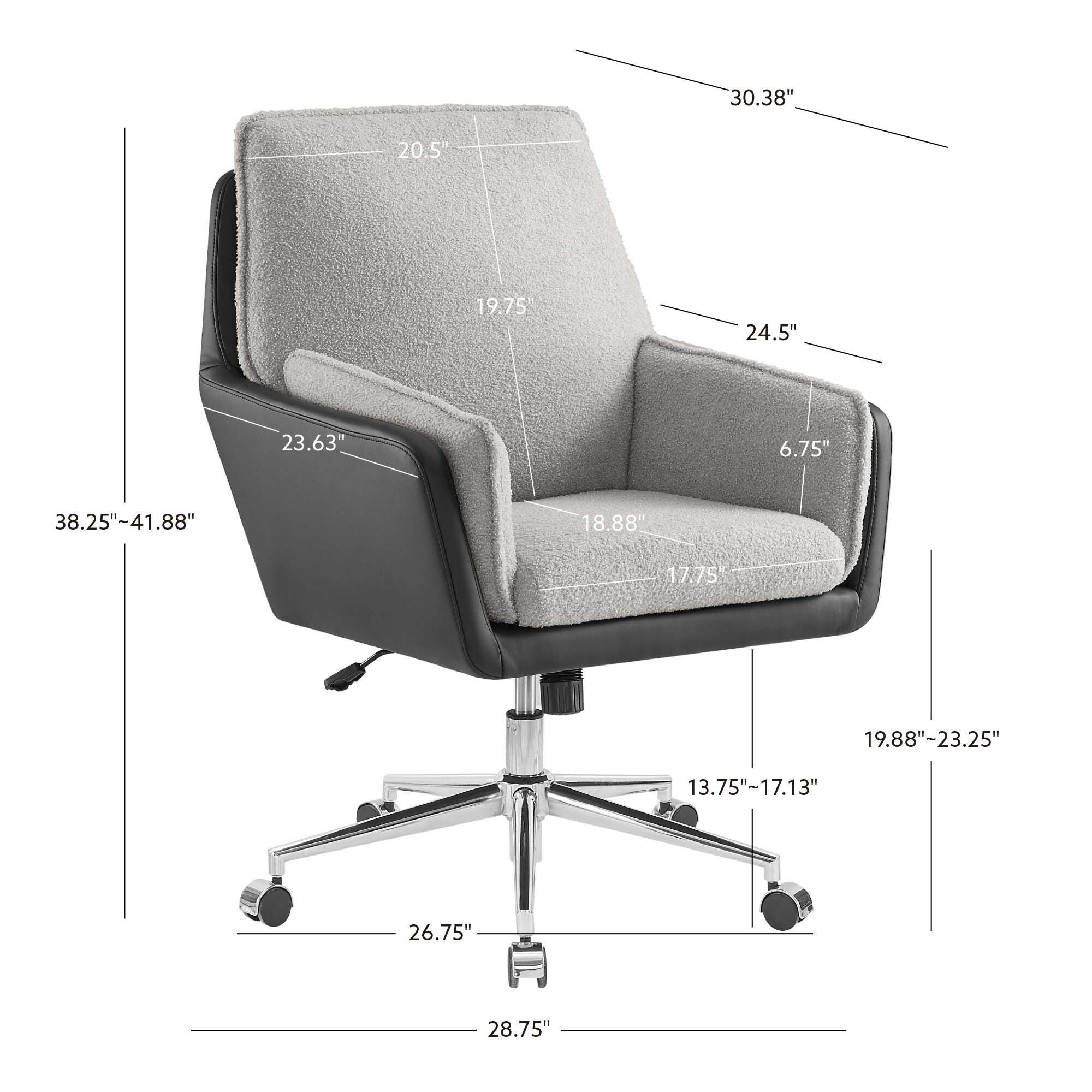 Linon Chaz Swivel Chair, Gray, large