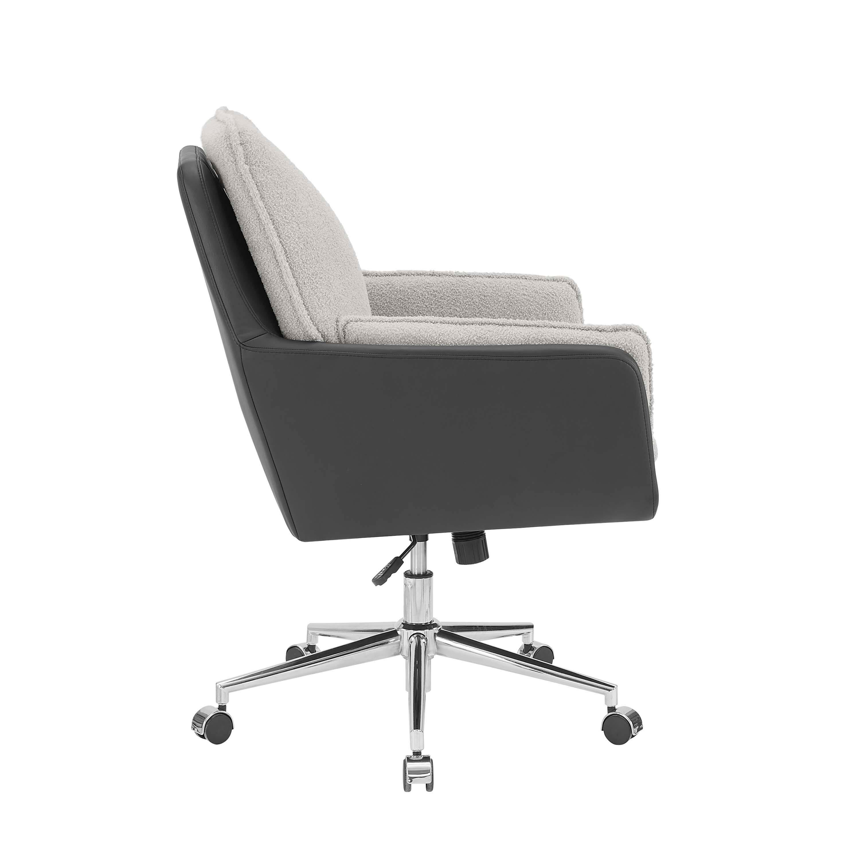 Linon Chaz Swivel Chair, Gray, large