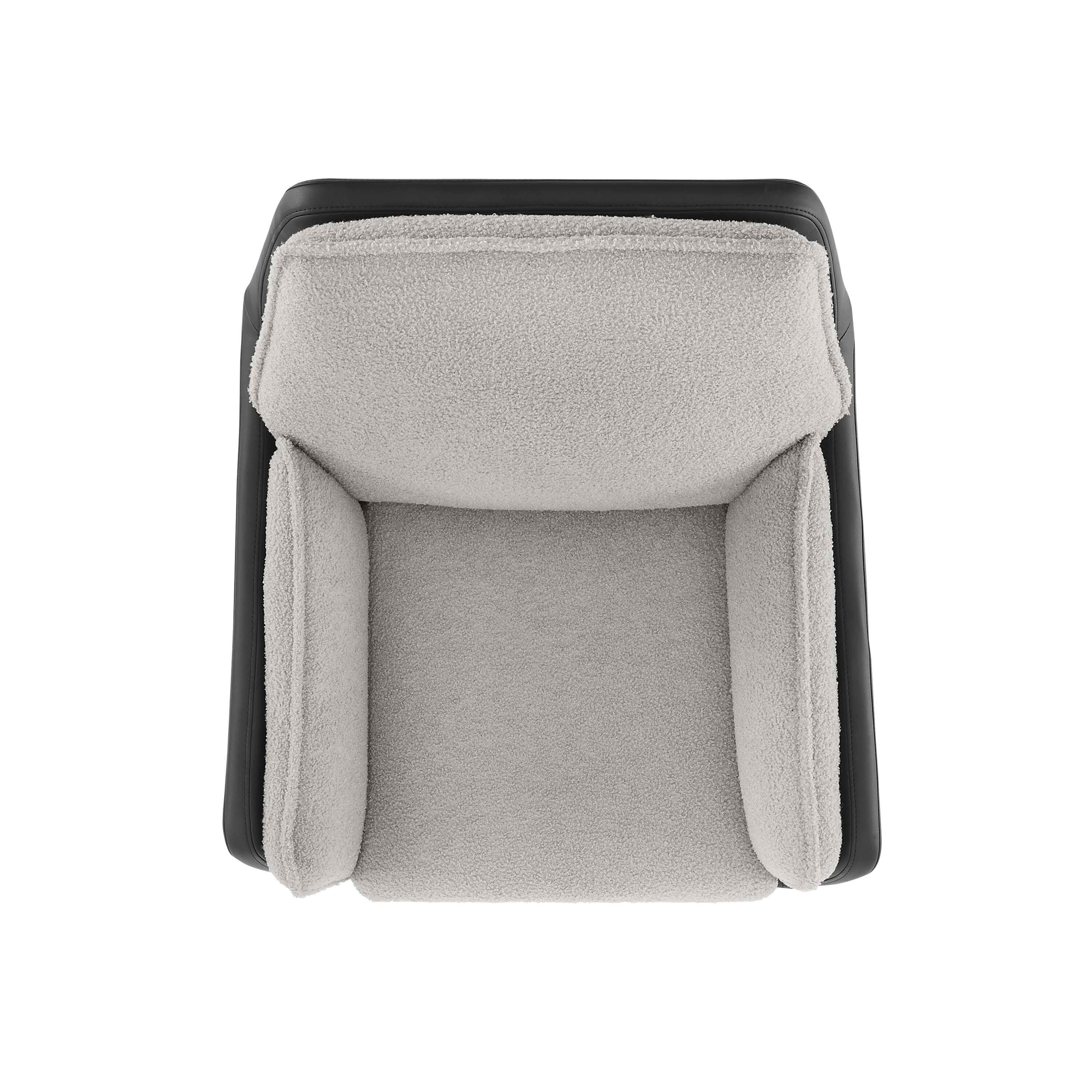 Linon Chaz Swivel Chair, Gray, large