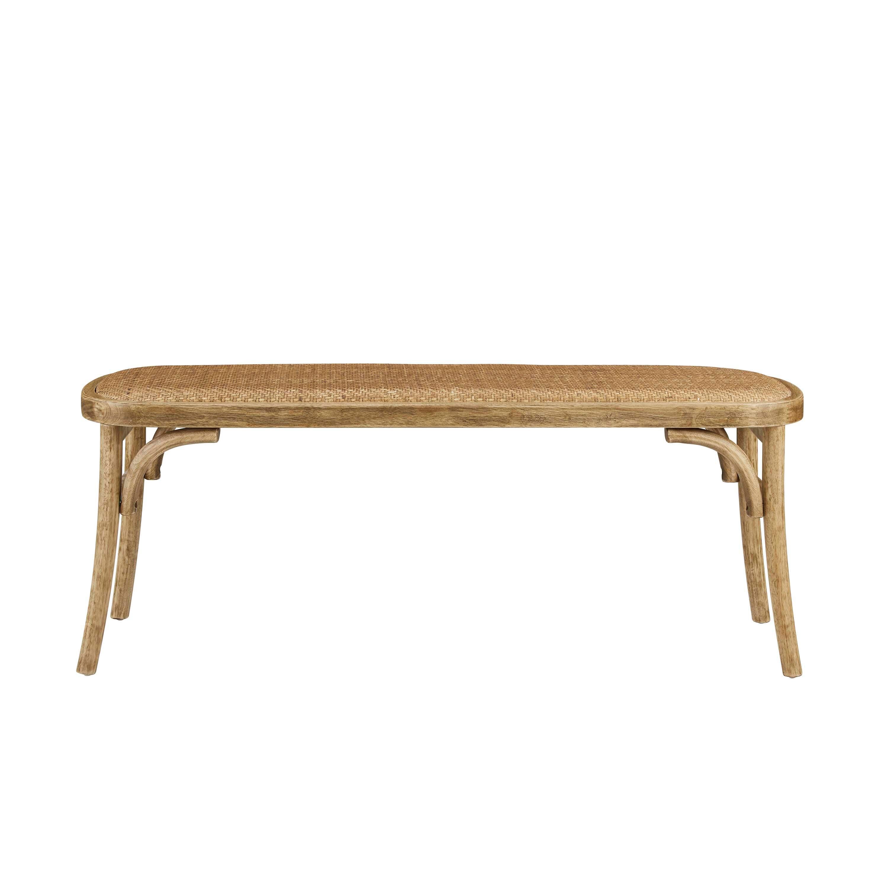 Linon Coralia Bench, Brown, large