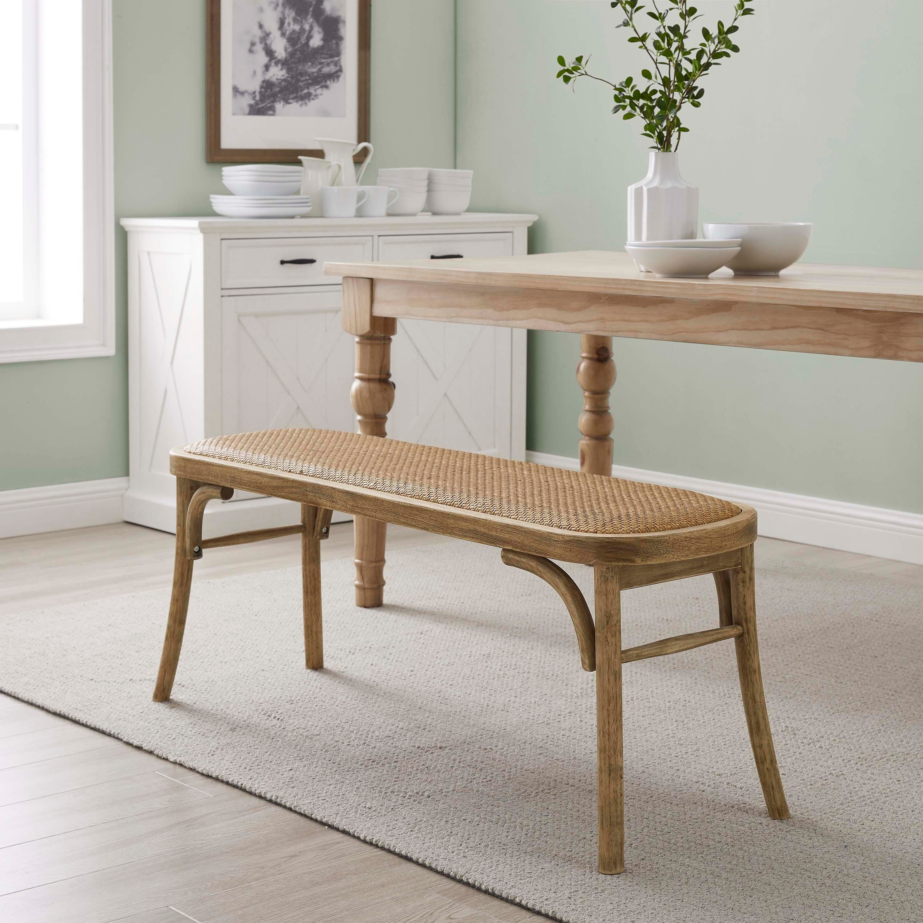 Linon Coralia Bench, Brown, large