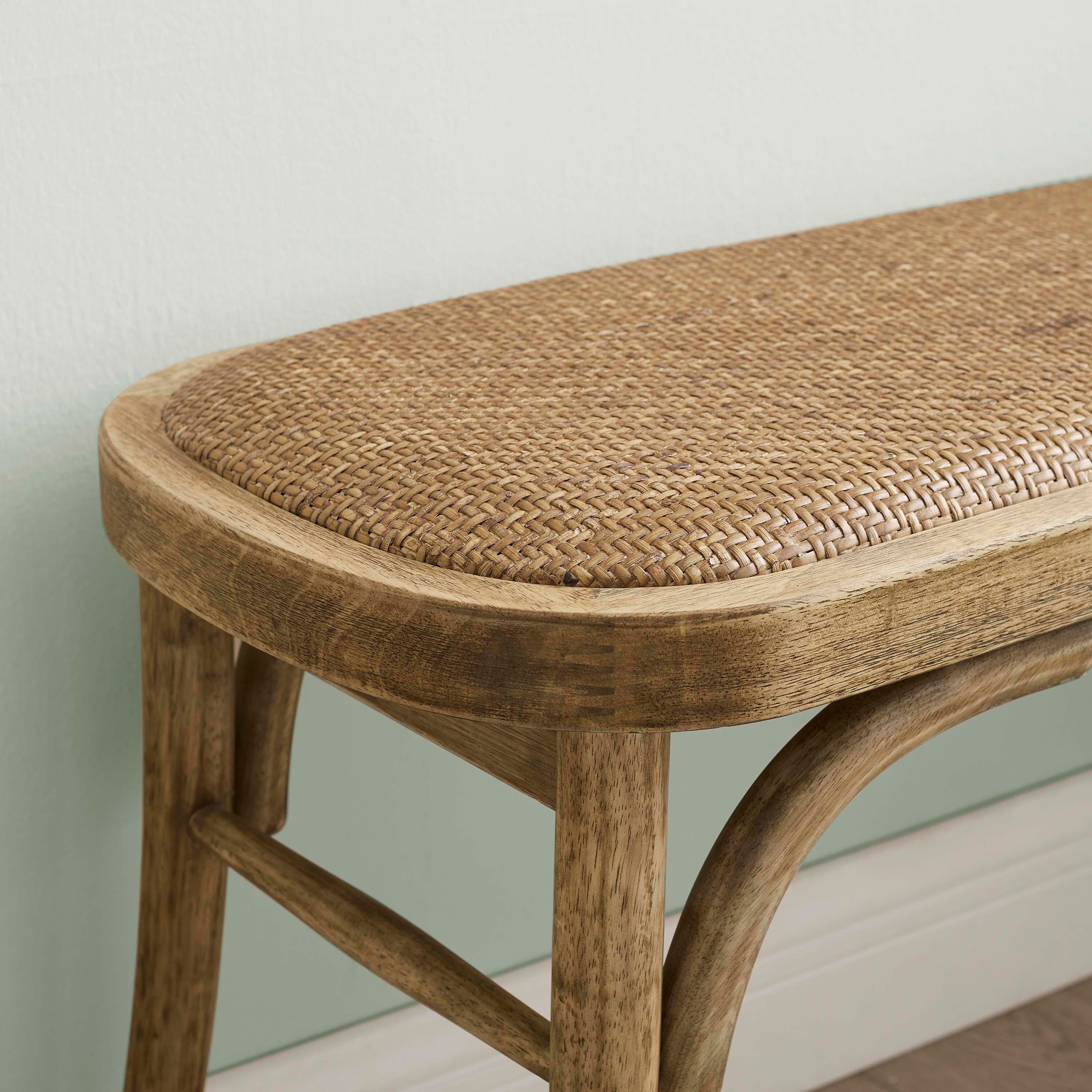 Linon Coralia Bench, Brown, large