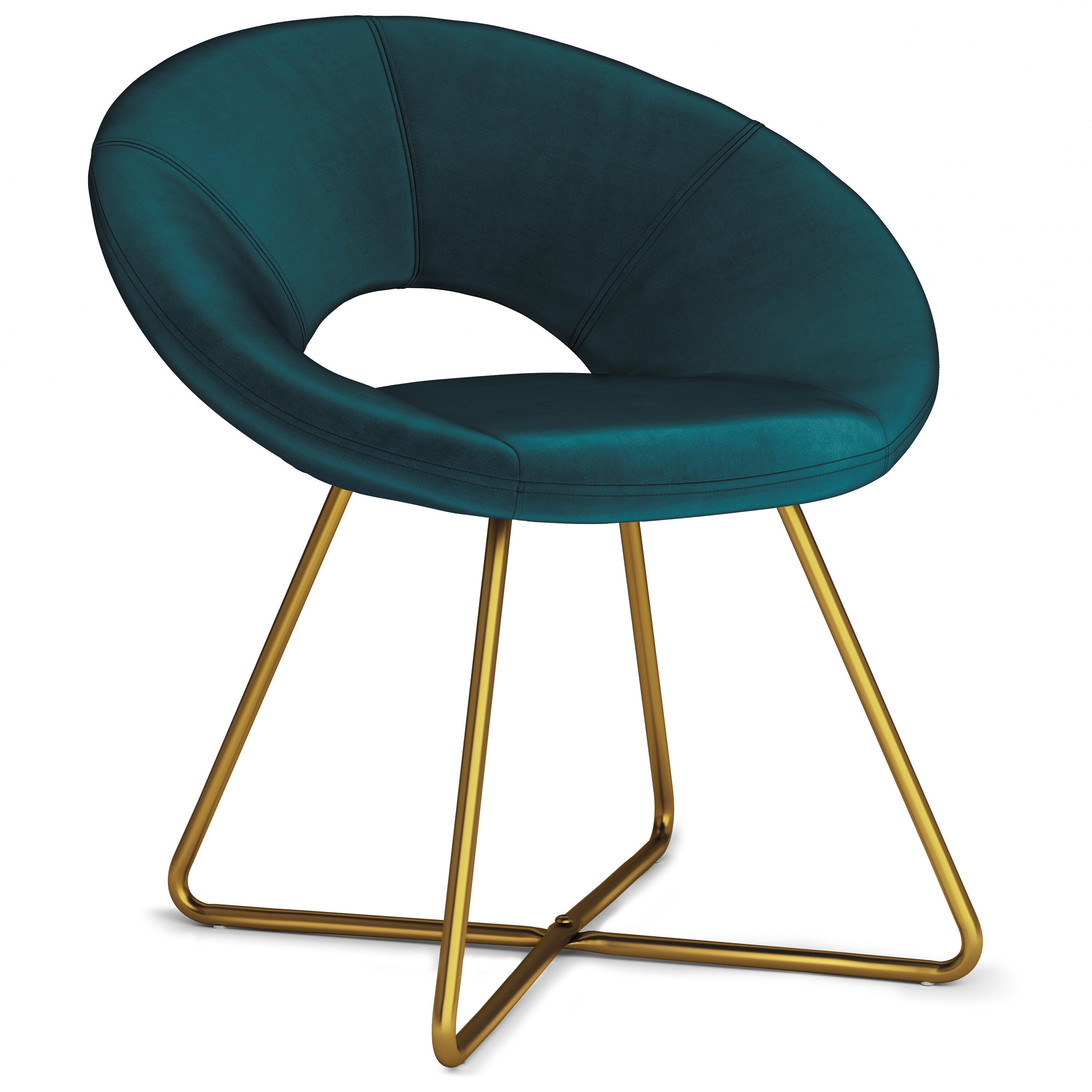 Simpli Home Barrett Accent Chair, Teal, large