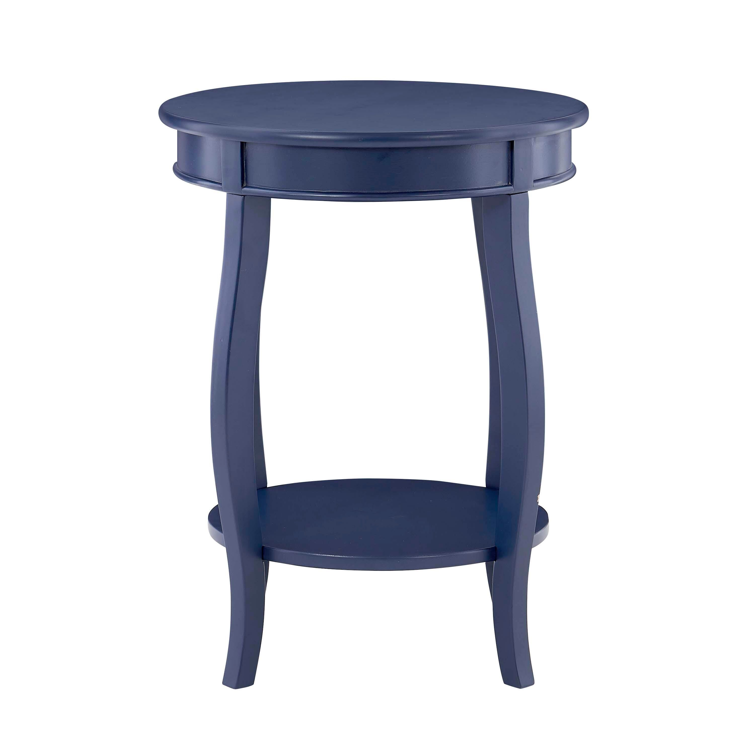Linon Miller Side Table, Navy, large