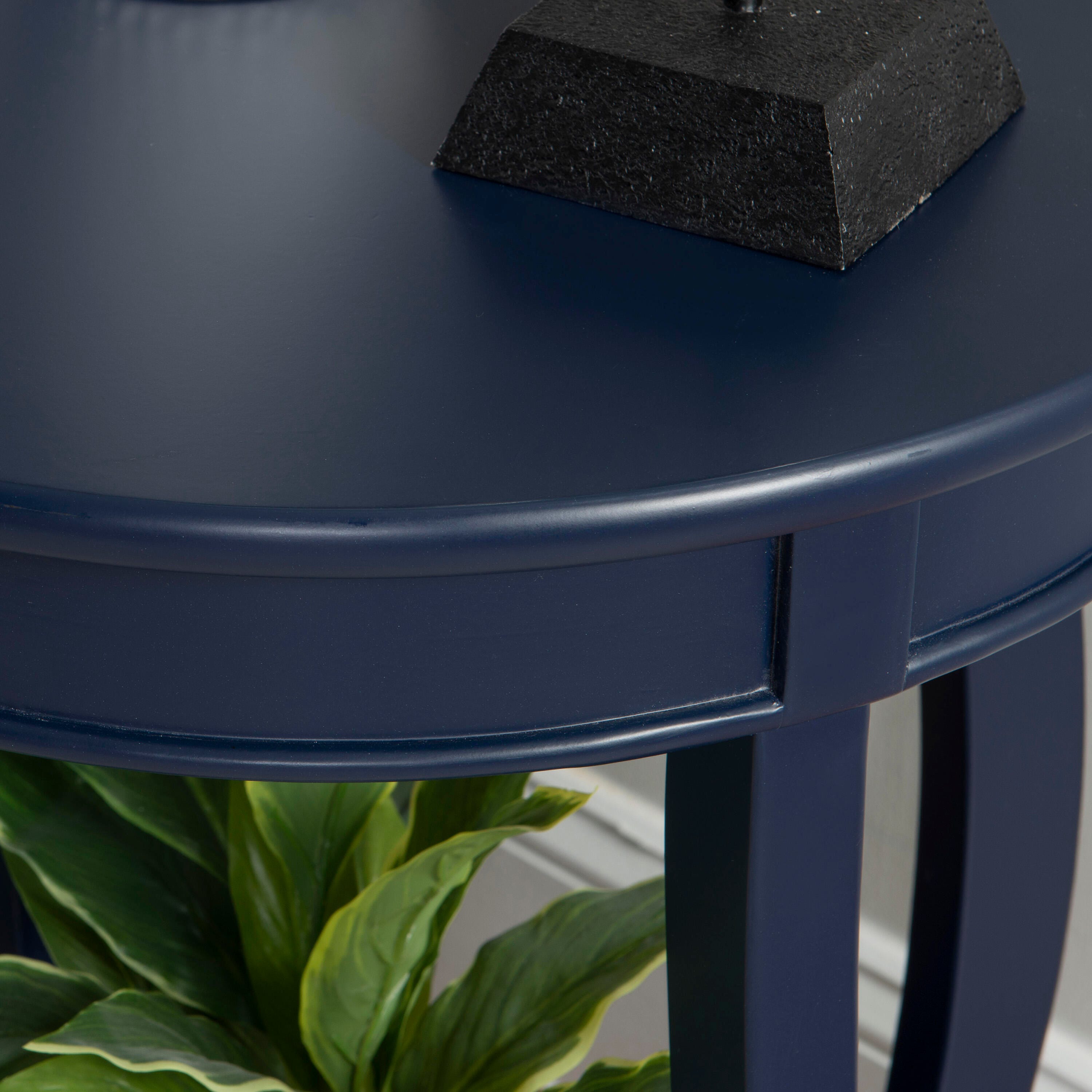 Linon Miller Side Table, Navy, large