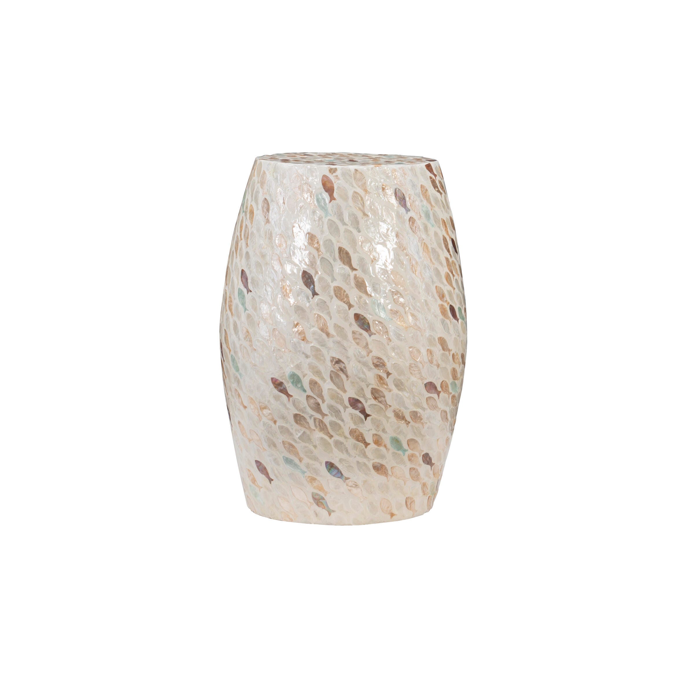 Linon Faber Capiz Fish Drum Table