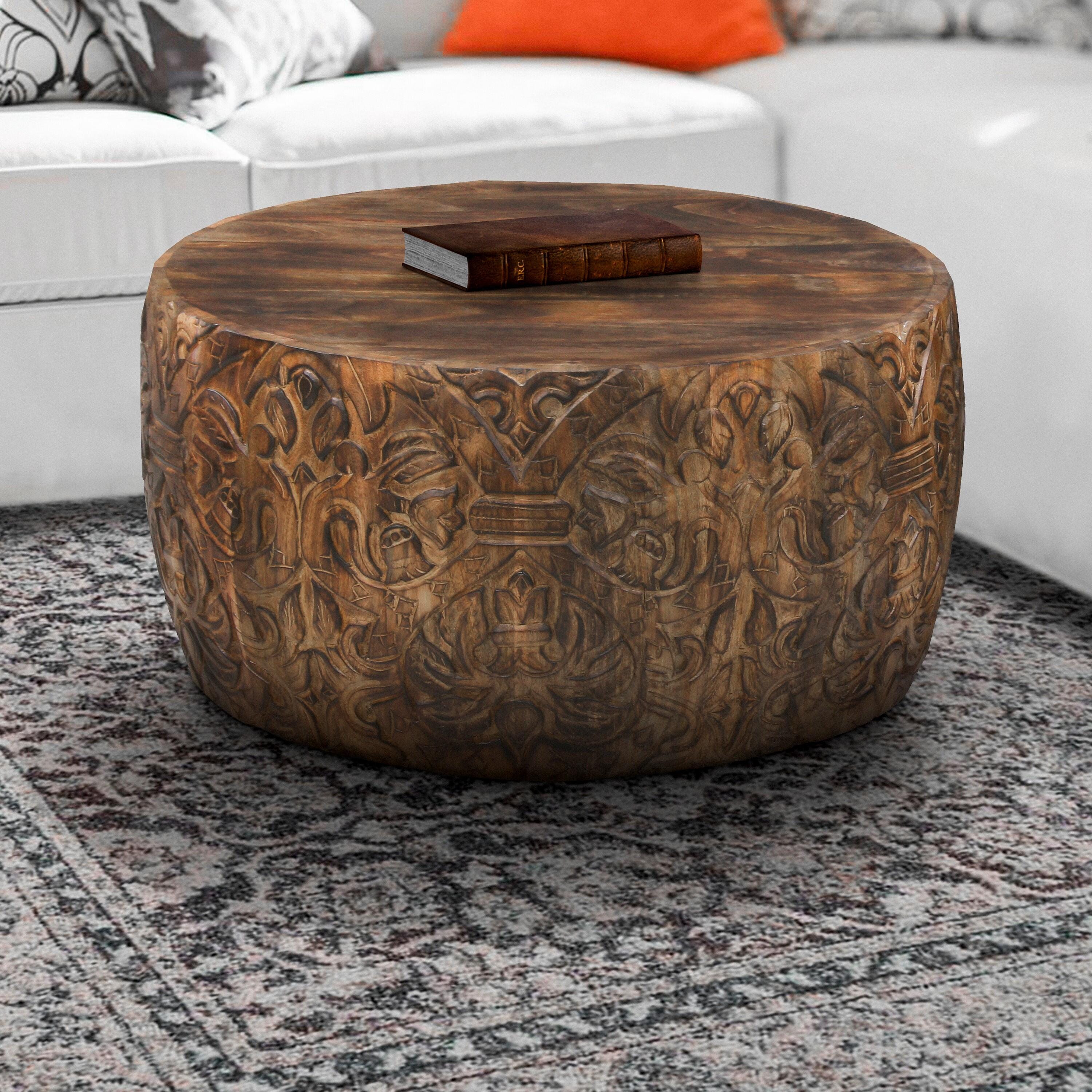The Urban Port Rea Mango Wood Coffee Table, , rollover