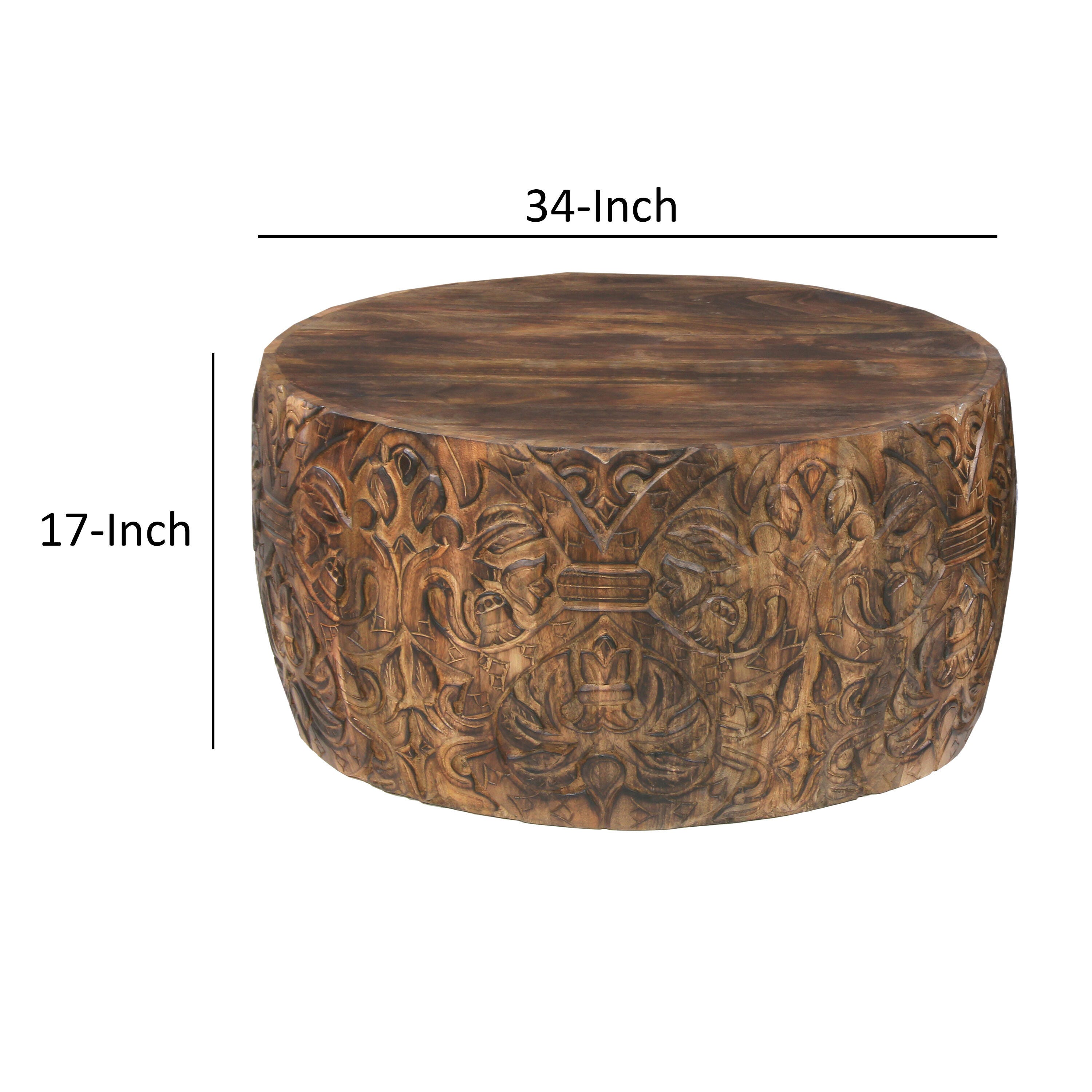The Urban Port Rea Mango Wood Coffee Table, , large