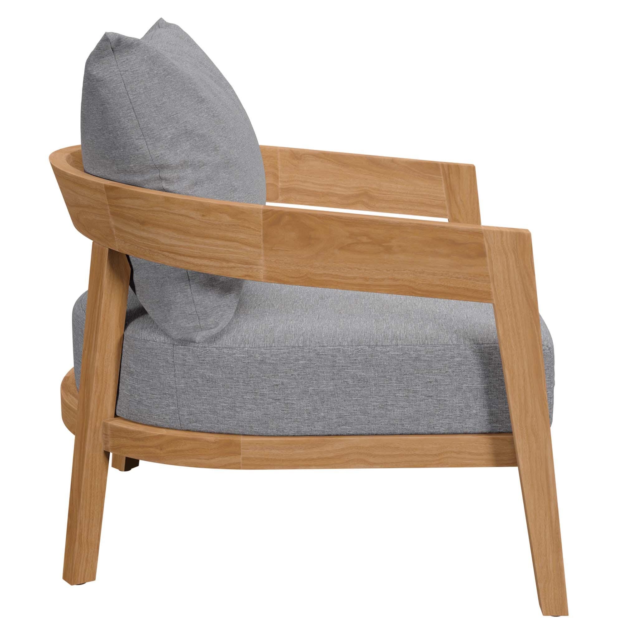 Modway Brisbane Outdoor Armchair, Natural/Gray, large