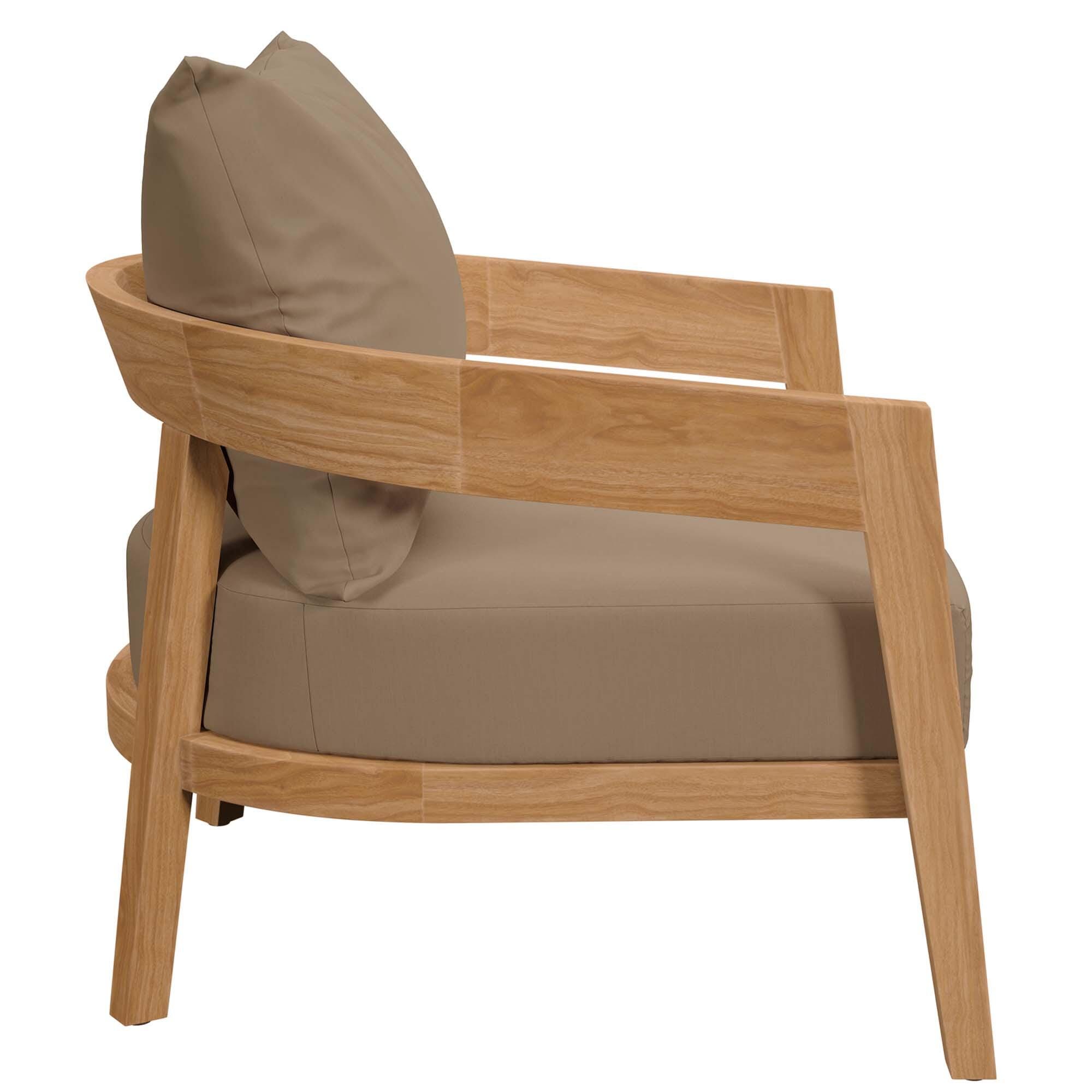 Modway Brisbane Outdoor Armchair, Natural/Light Brown, large