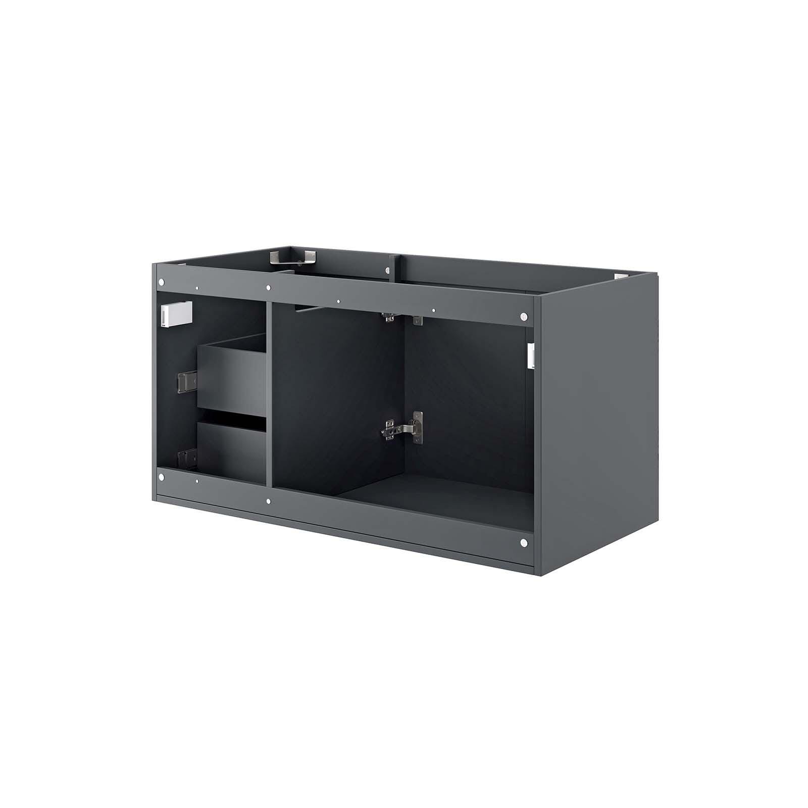 Modway Vitality 36" Bathroom Vanity Cabinet (Sink Basin Not Included), Gray, large