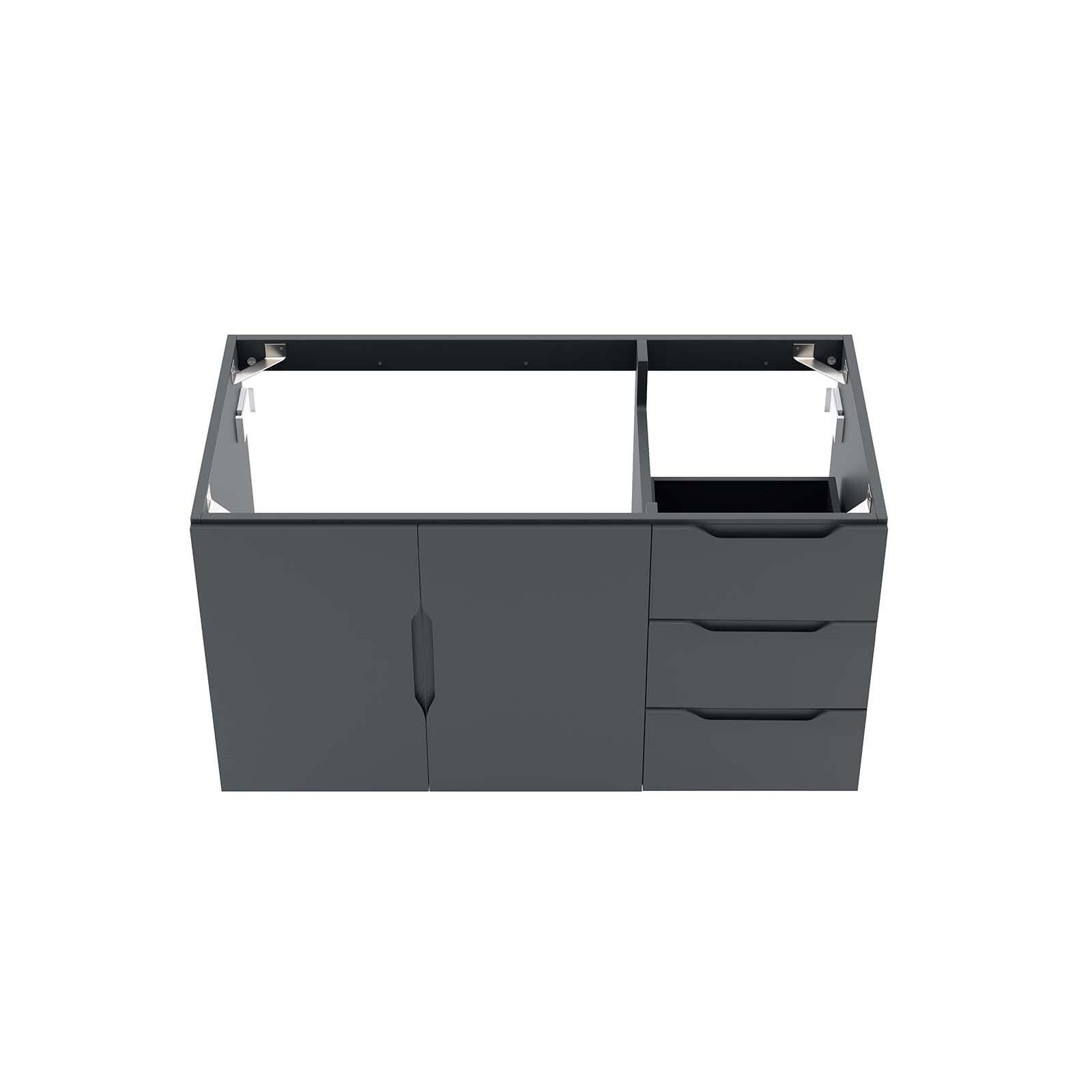 Modway Vitality 36" Bathroom Vanity Cabinet (Sink Basin Not Included), Gray, large