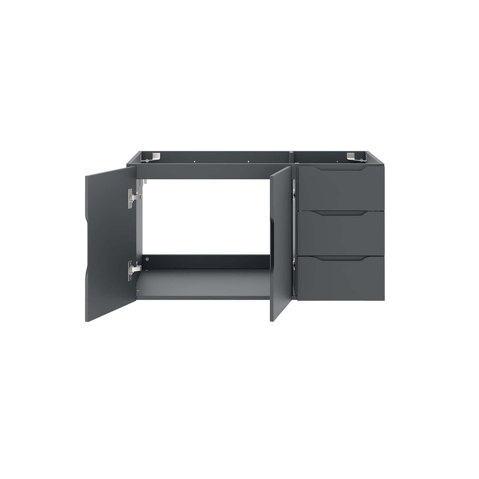Modway Vitality 36" Bathroom Vanity Cabinet (Sink Basin Not Included), Gray, large